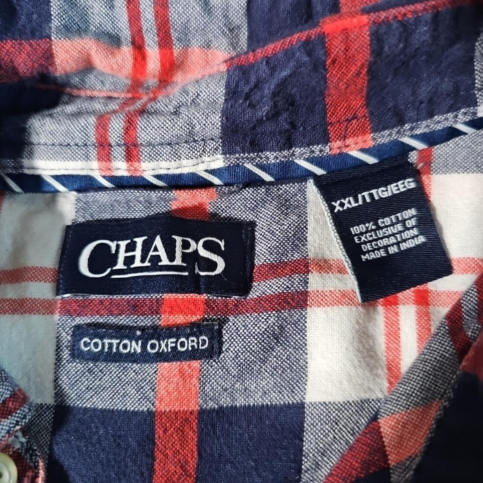 Chaps Chaps XXL Cotton Oxford Button Up Flannel Shirt Size US XXL / EU 58 / 5 - 4 Thumbnail