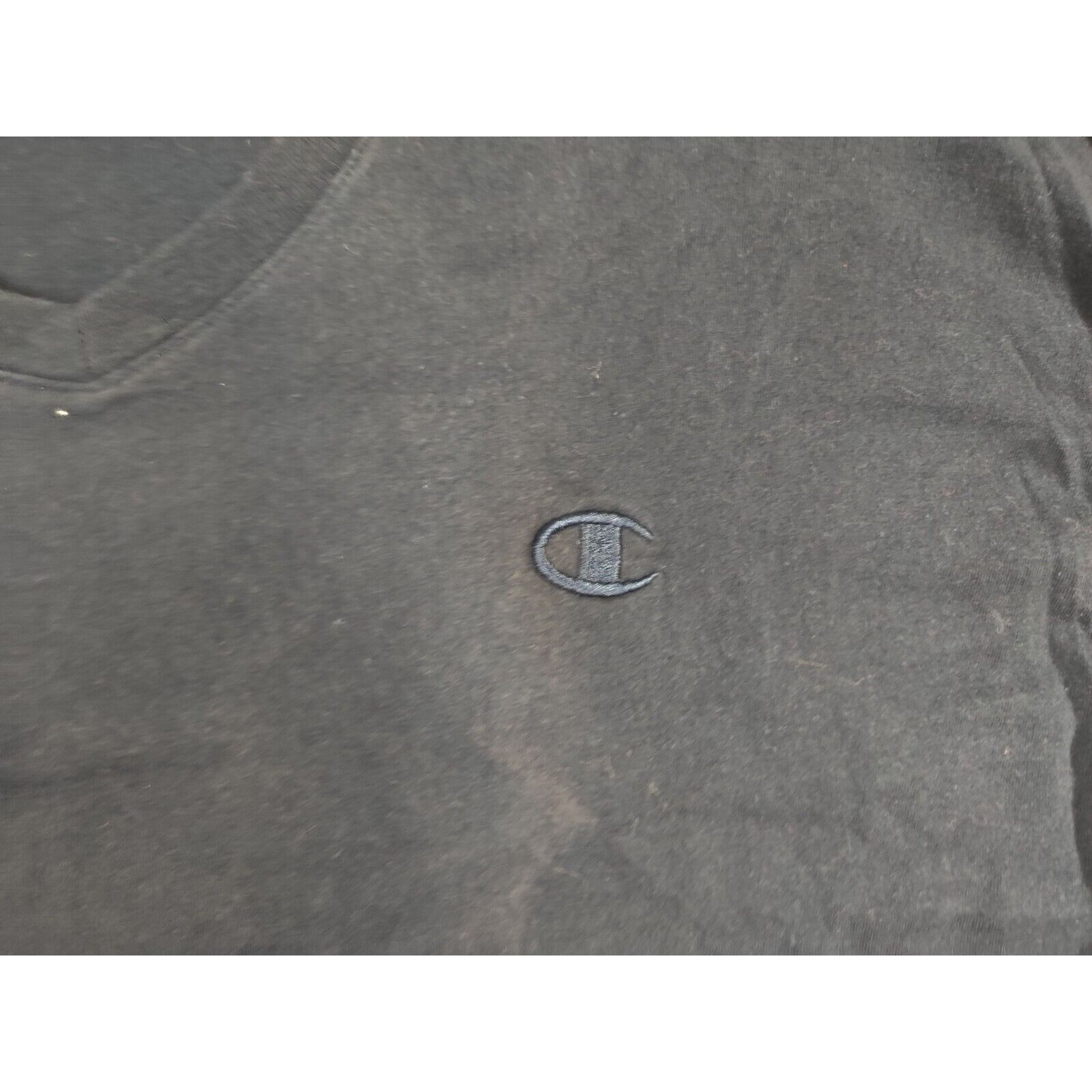 Champion Champion Shirt Adult Mens XL Solid Black Embroidered Logo Size US XL / EU 56 / 4 - 2 Thumbnail