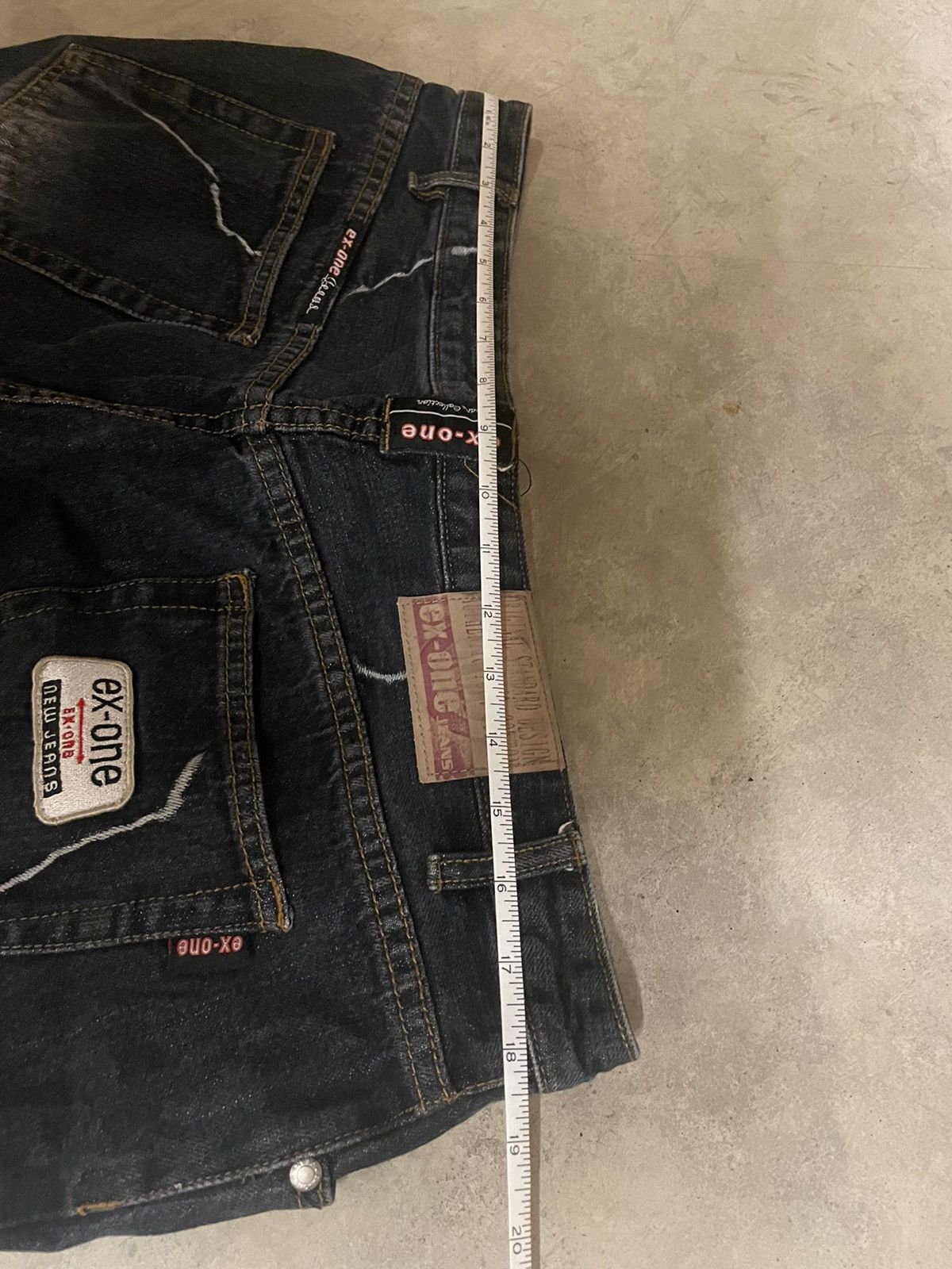 Japanese Brand Vintage 2000s EX-ONE Denim Jeans Size US 36 / EU 52 - 6 Thumbnail
