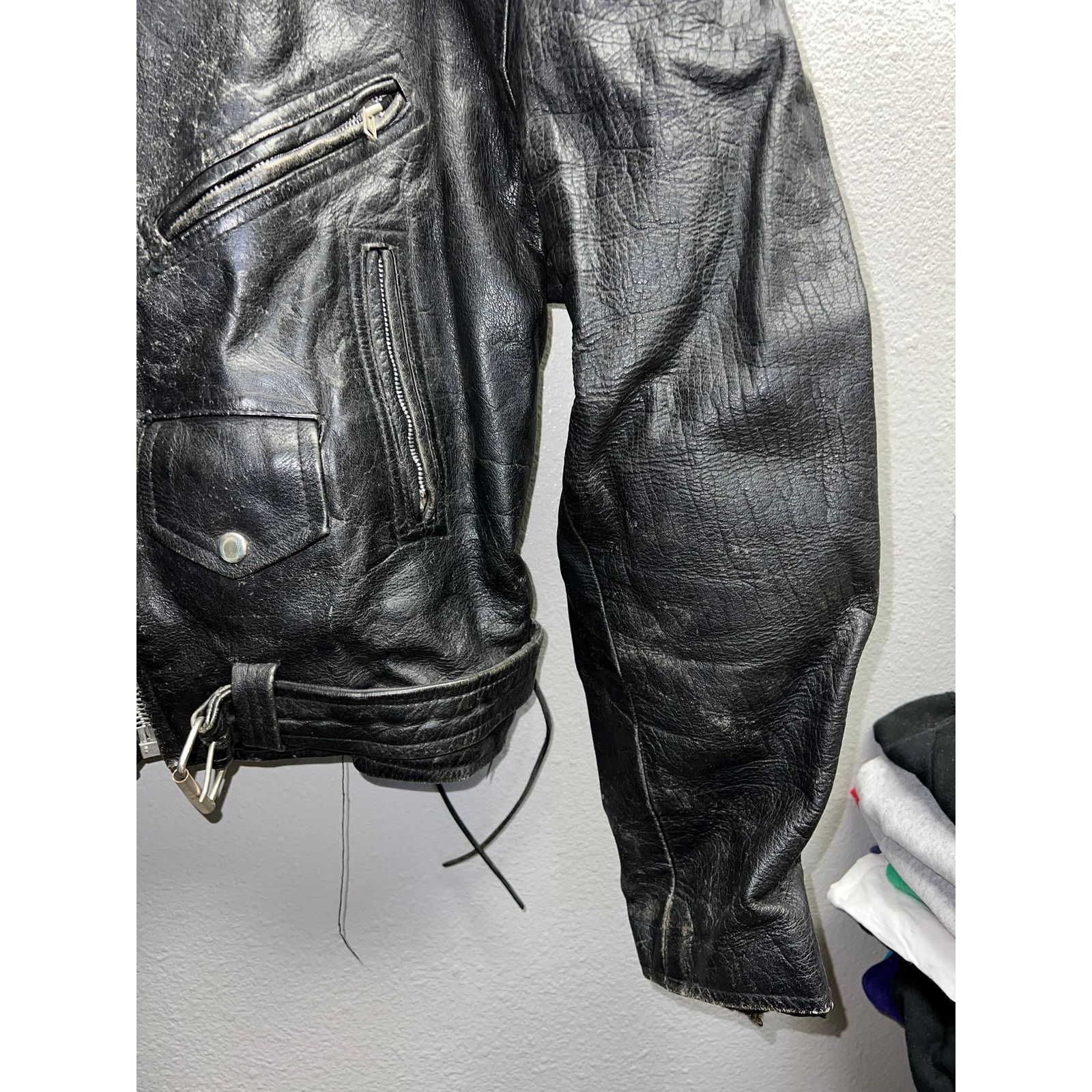 Vintage Vintage Storm Leathers Jacket Full Zip Leather Gear Large Size US L / EU 52-54 / 3 - 5 Thumbnail