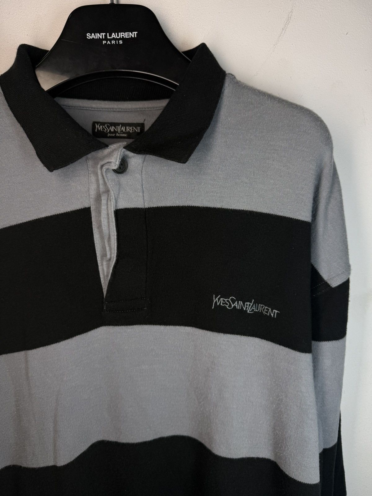 Yves Saint Laurent 90s YSL Sweatshirt 1/4 Button YSL Sweater Size US XL / EU 56 / 4 - 15 Thumbnail