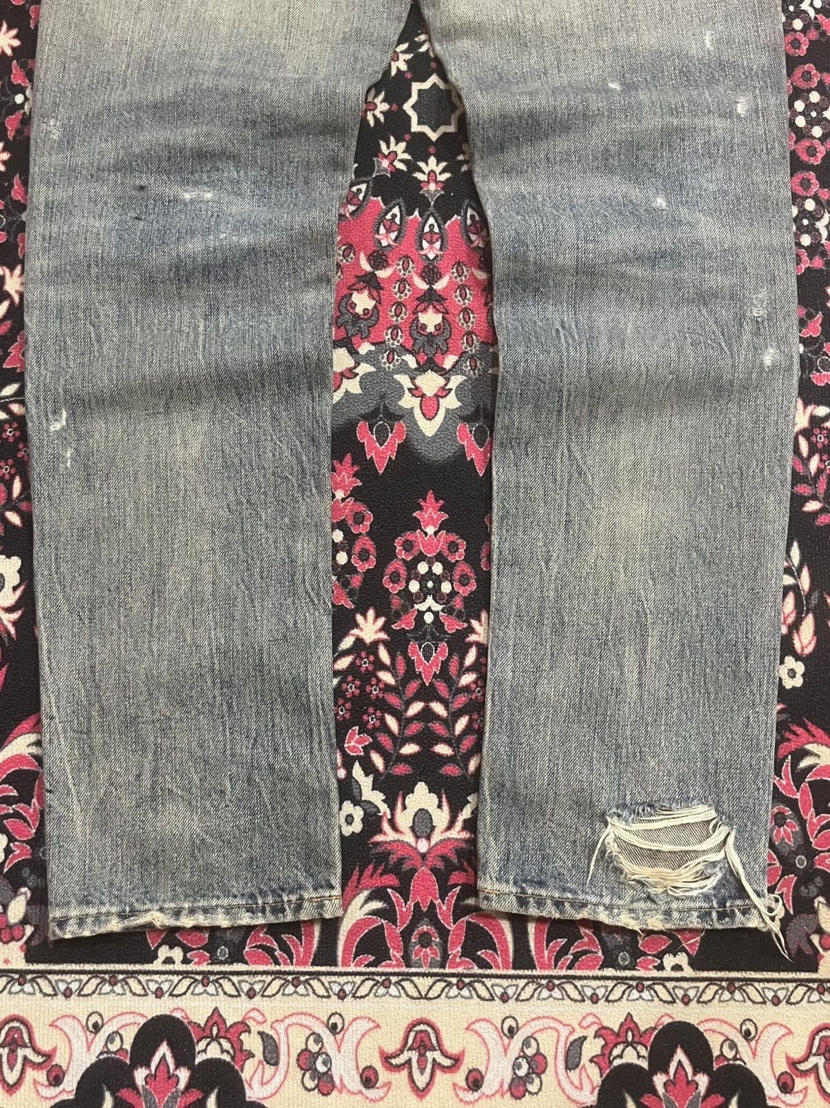 RRL Ralph Lauren Vintage Ralph Lauren Denim Destroyed Skinny Boyfriend Jeans Size 27" / US 4 / IT 40 - 10 Thumbnail