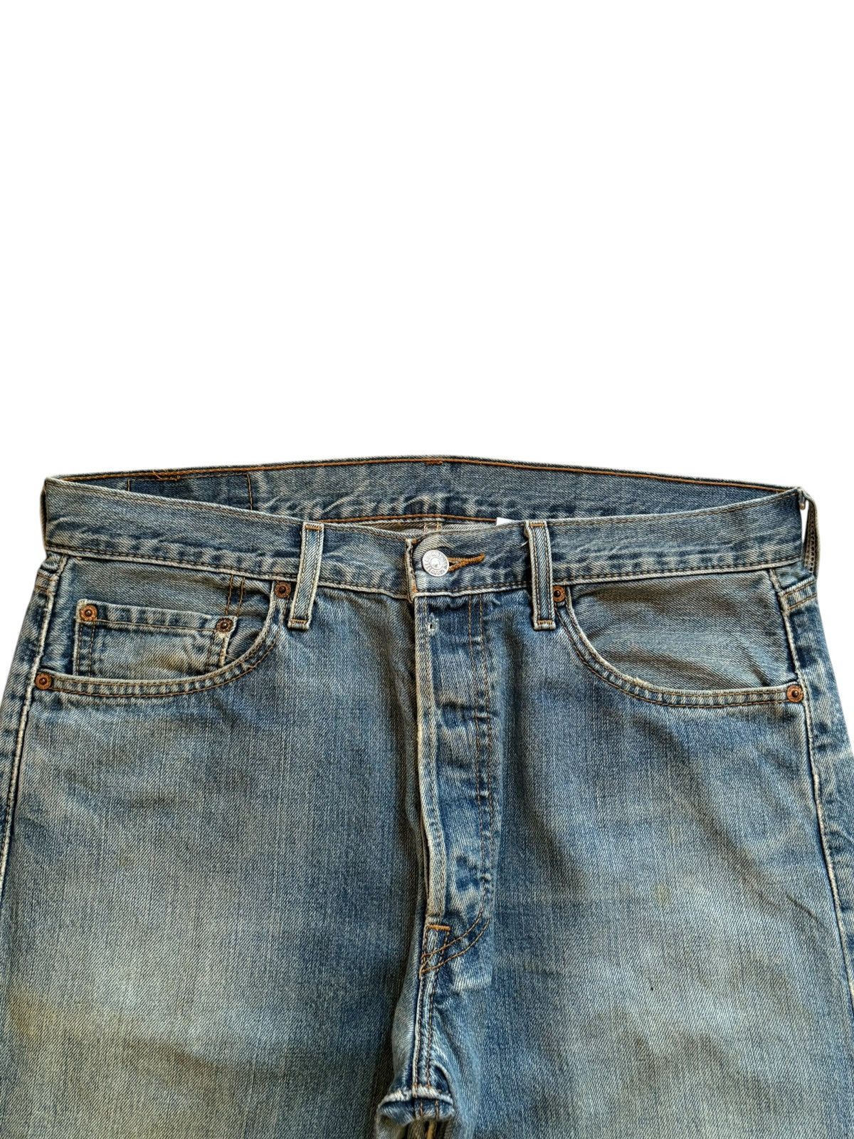 Levi's Vintage 90s Levis 501 Mud Wash Distressed Baggy Jeans Size US 34 / EU 50 - 4 Thumbnail