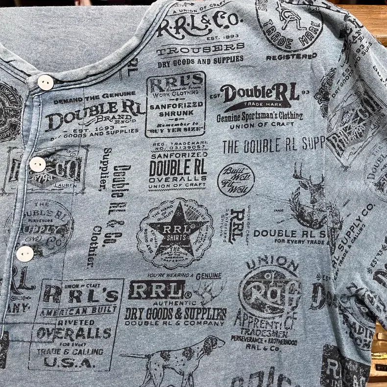 RRL Ralph Lauren RRL Ralph Lauren Limited edition Henry logo short sleeved Size US M / EU 48-50 / 2 - 5 Thumbnail