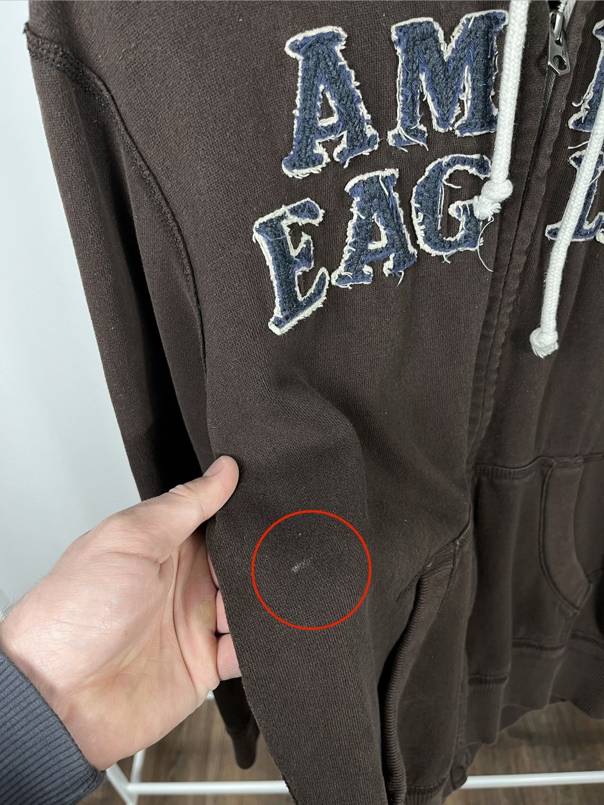 Other Vintage American Eagle Hoodie Zip Up Distressed M Faded Men Size US M / EU 48-50 / 2 - 4 Thumbnail