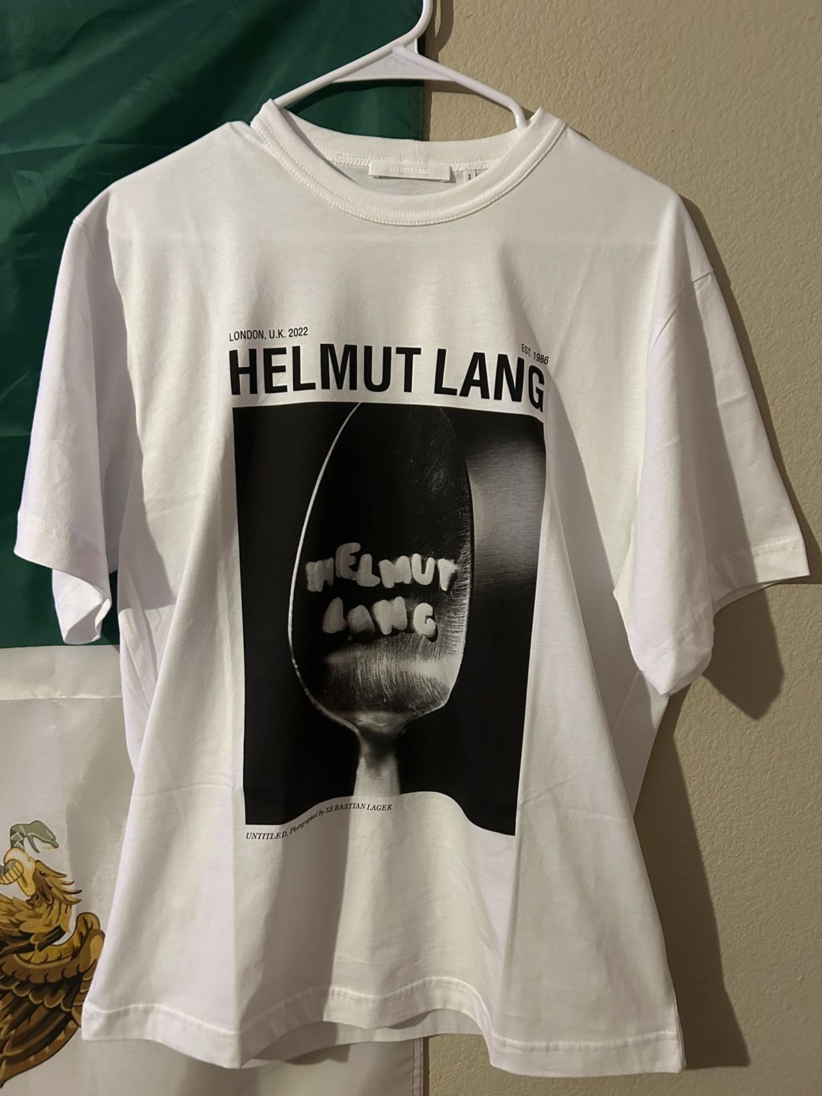Helmut Lang HELMUT LANG SPOON PHOTO ALPHABET SOUP TSHIRT | Grailed