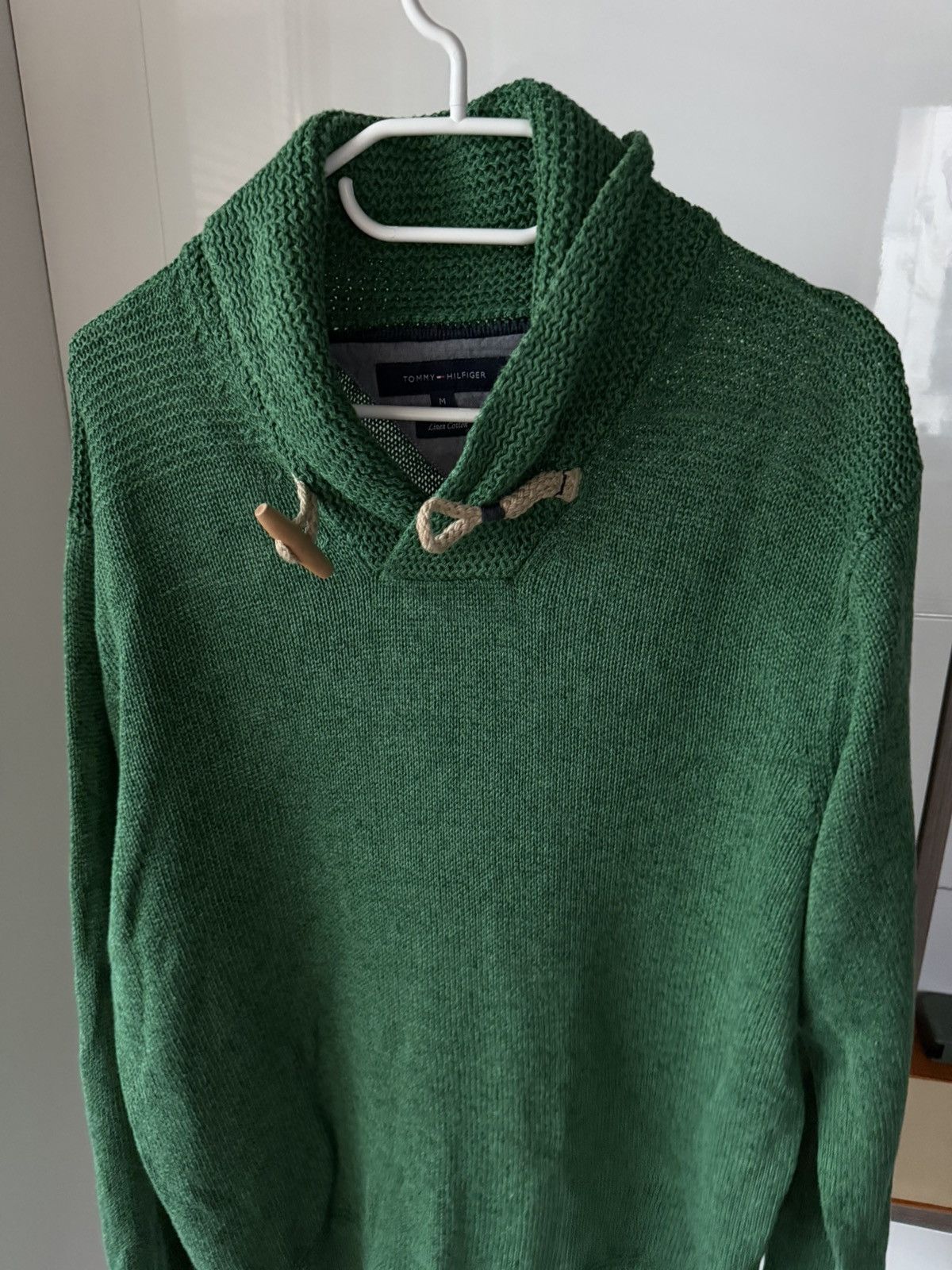 Tommy Hilfiger Tommy Hilfiger Linen Cotton Green Mens Sweater Size US M / EU 48-50 / 2 - 4 Thumbnail