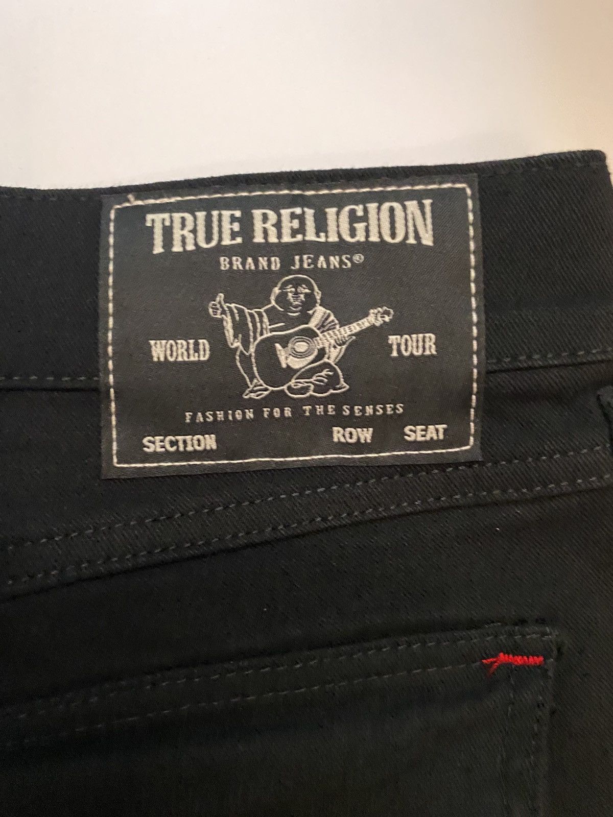 True Religion True Religion Ricky Relaxed Straight Black Red Mens 36 NWT Size US 36 / EU 52 - 8 Thumbnail