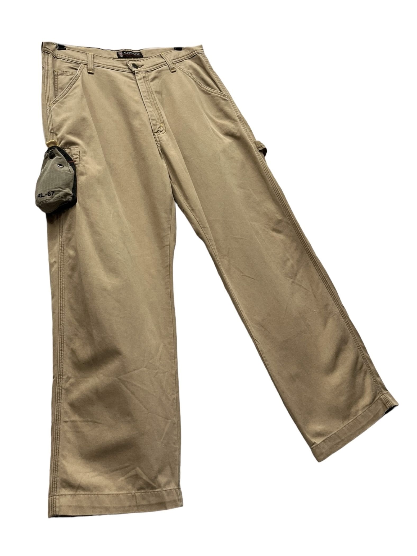Polo Ralph Lauren 🔥Vintage Y2K RALPH LAUREN Cell Phone Carpenter Baggy Chino Size US 31 - 6 Thumbnail