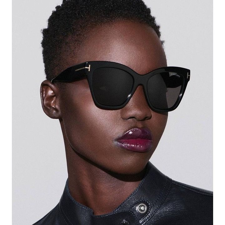 Tom Ford Tom Ford Elvira FT1217 01R Sunglasses Black Cat Eye Frame Size ONE SIZE - 4 Thumbnail