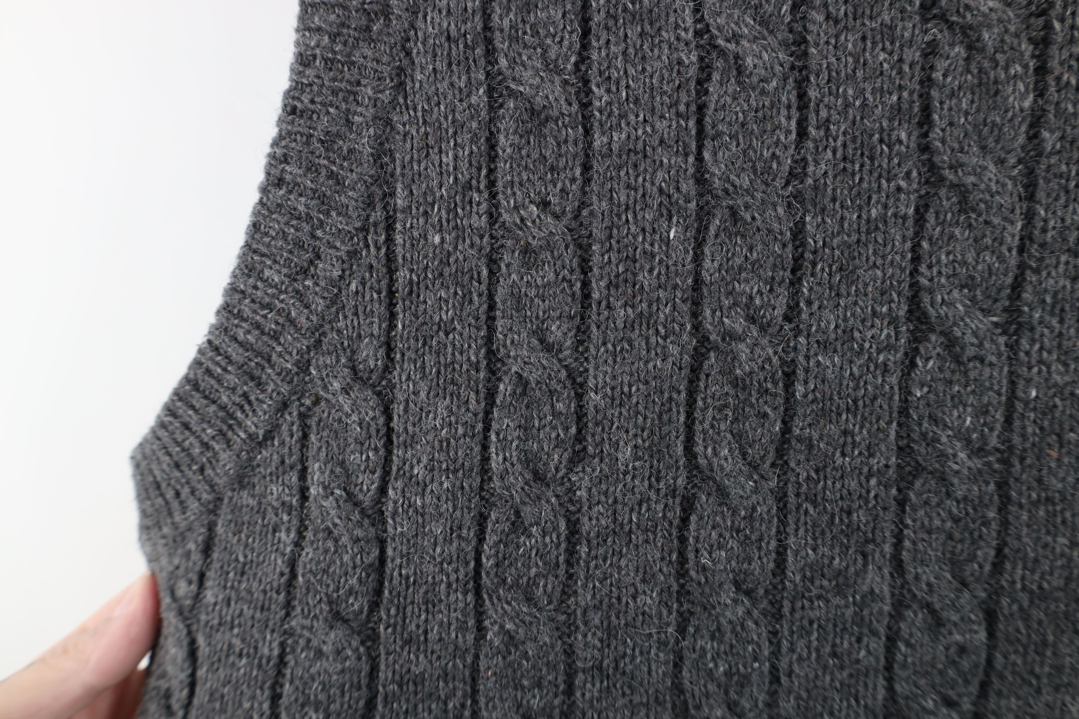 Vintage Vintage 90s Streetwear Blend Chunky Cable Knit Sweater Vest Size US XL / EU 56 / 4 - 5 Thumbnail