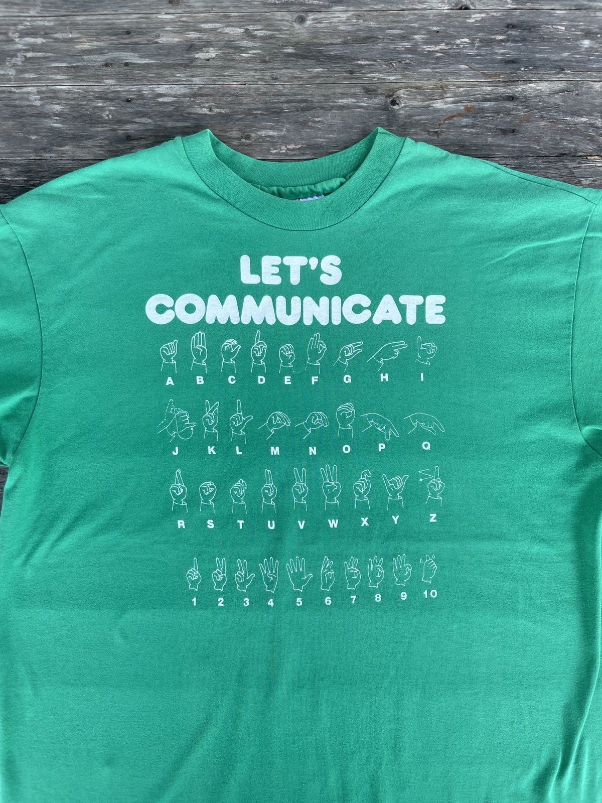 Vintage Vintage American Sign Language Size US XL / EU 56 / 4 - 1 Thumbnail