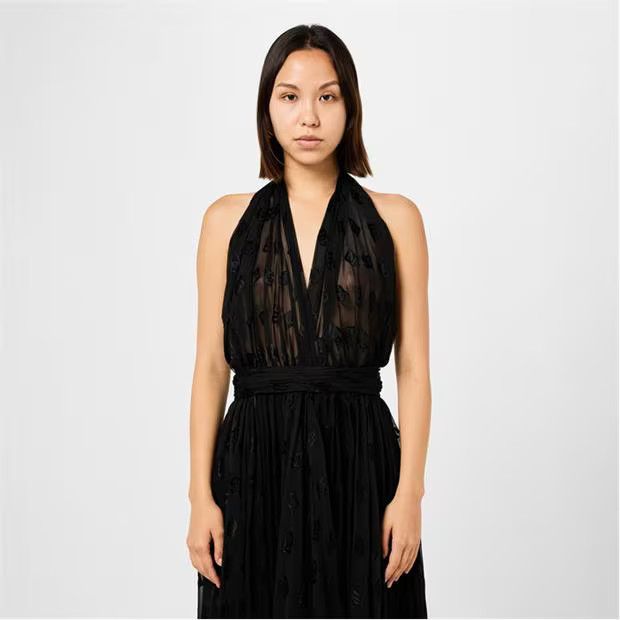 Dolce & Gabbana o1g2r1mq1024 Midi Dress in Nero Size M / US 6-8 / IT 42-44 - 3 Thumbnail