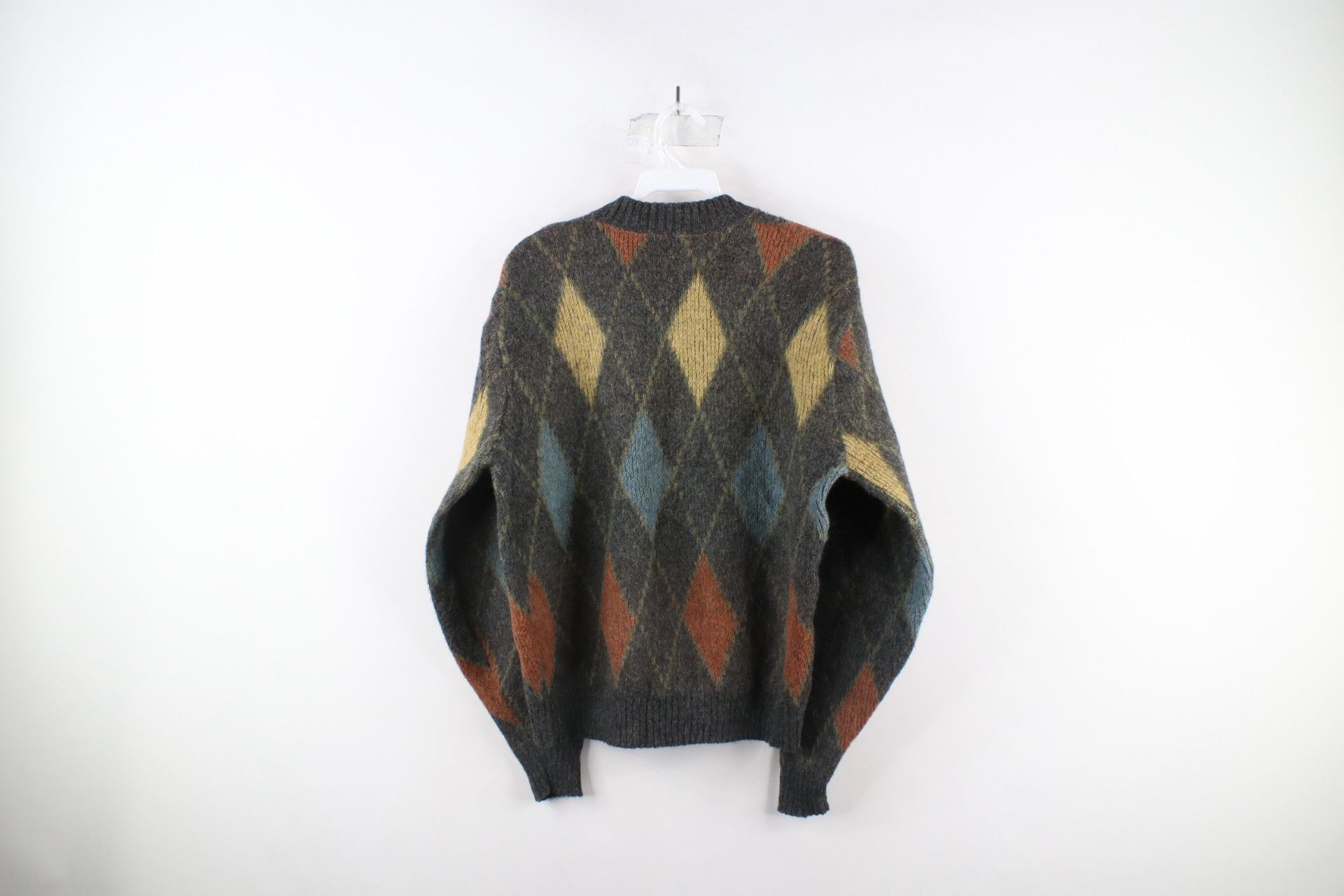 Vintage Vintage 50s 60s Streetwear Knit Argyle Diamond Sweater USA Size US M / EU 48-50 / 2 - 5 Thumbnail