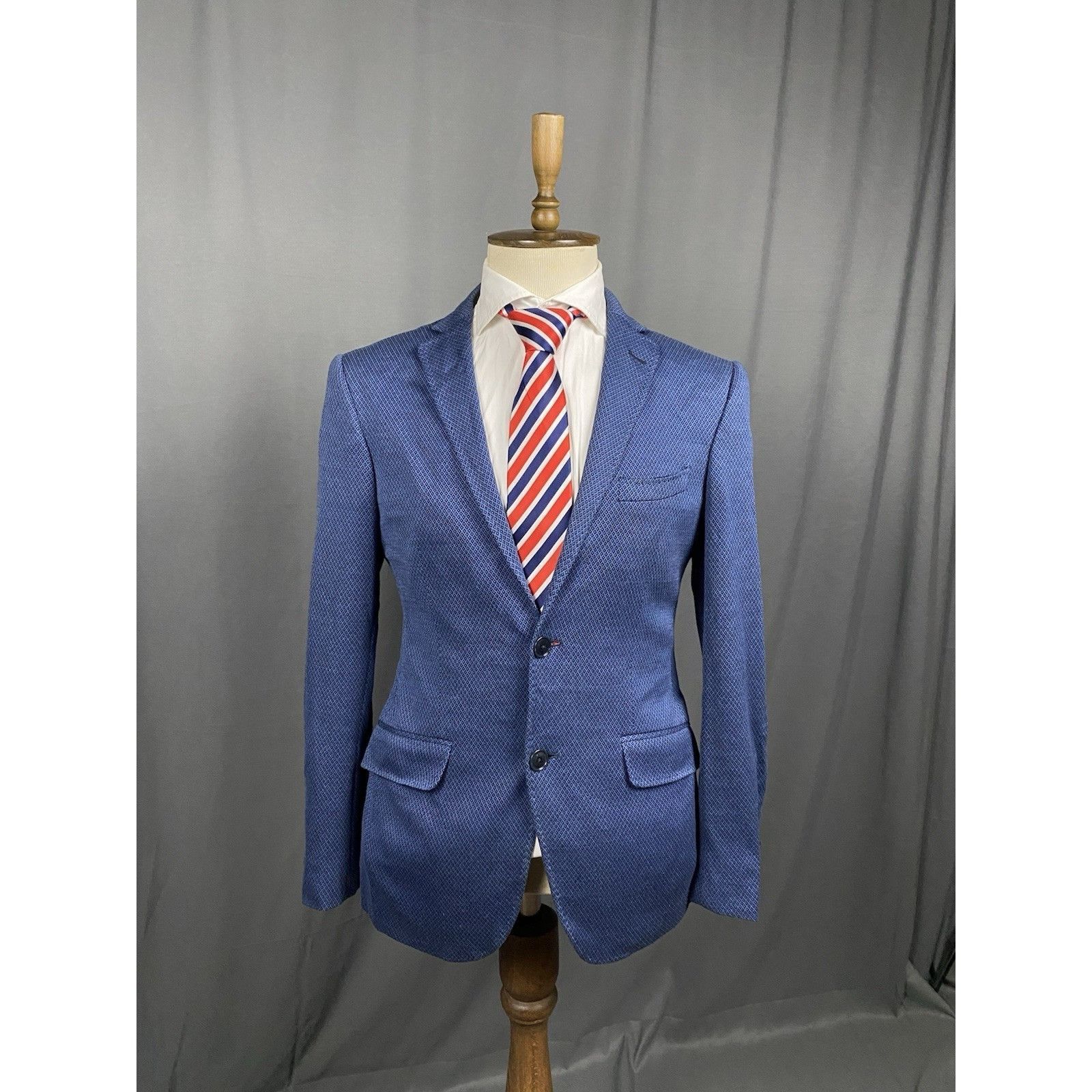 Etro ETRO Men's Blue Slim Fit Blazer Sportcoat Jacket Size 48 Size 48R - 1 Thumbnail