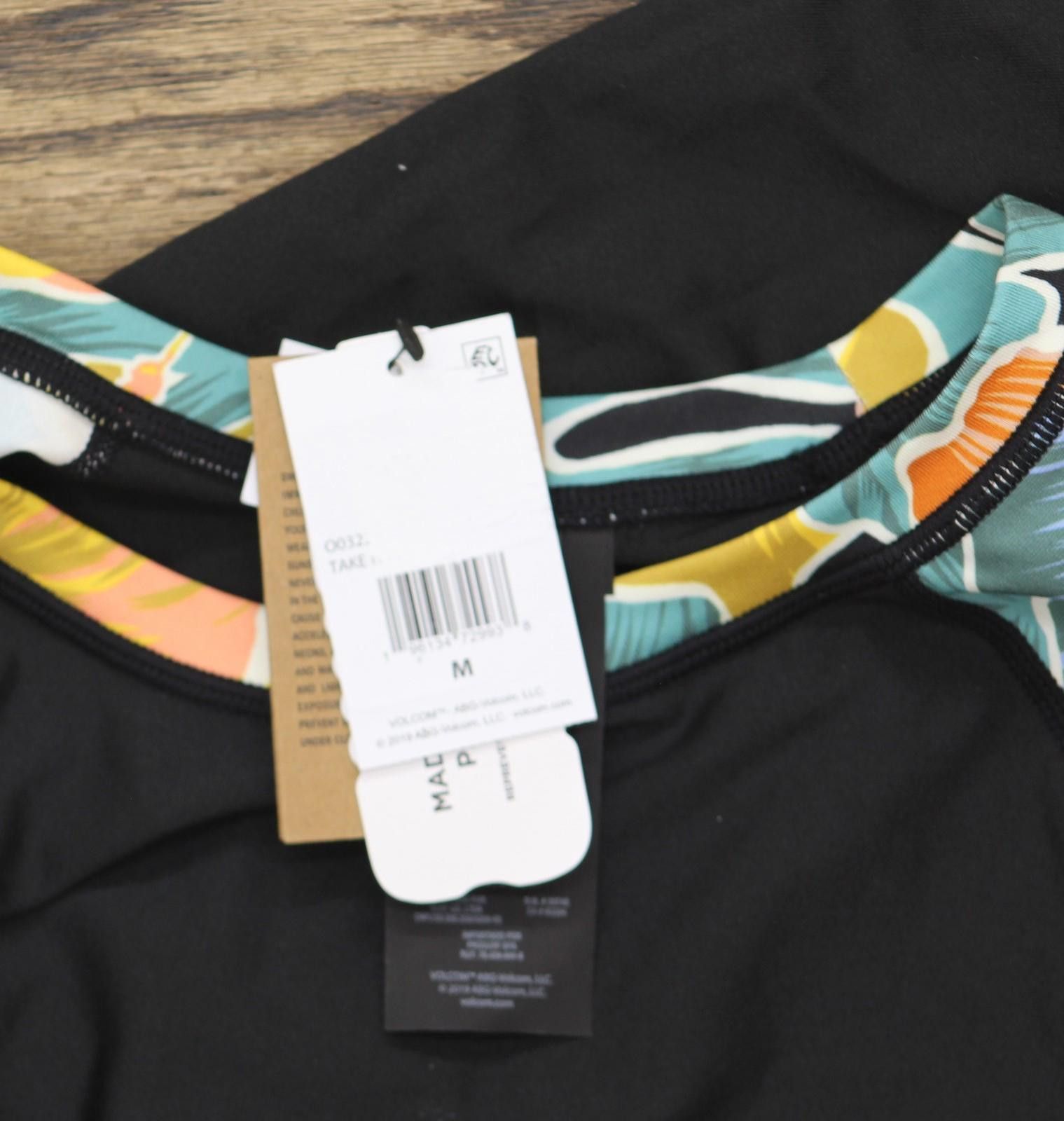 Volcom Nwt Volcom It Long Sleeve Rashguard O0322400 Multi Black M Size ONE SIZE - 4 Thumbnail