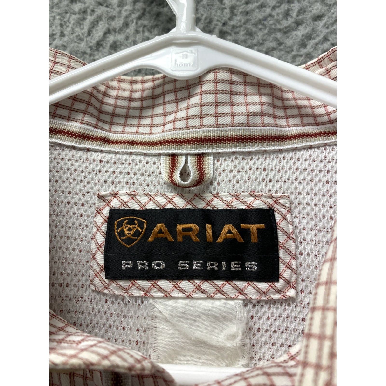 Ariat Ariat Dress Shirt Mens XLT Blue Check Button Up / 118-52 Size 46R - 4 Thumbnail