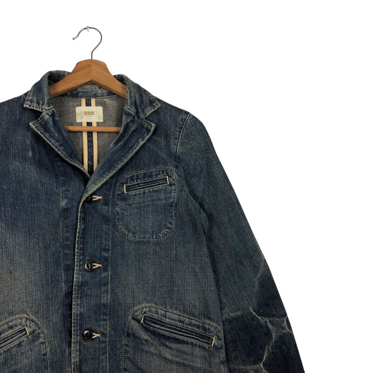 Japanese Brand 🔥VINTAGE CHORE DENIM JACKET BIKER DOMINGO ISSEY MIYAKE Size US S / EU 44-46 / 1 - 8 Thumbnail