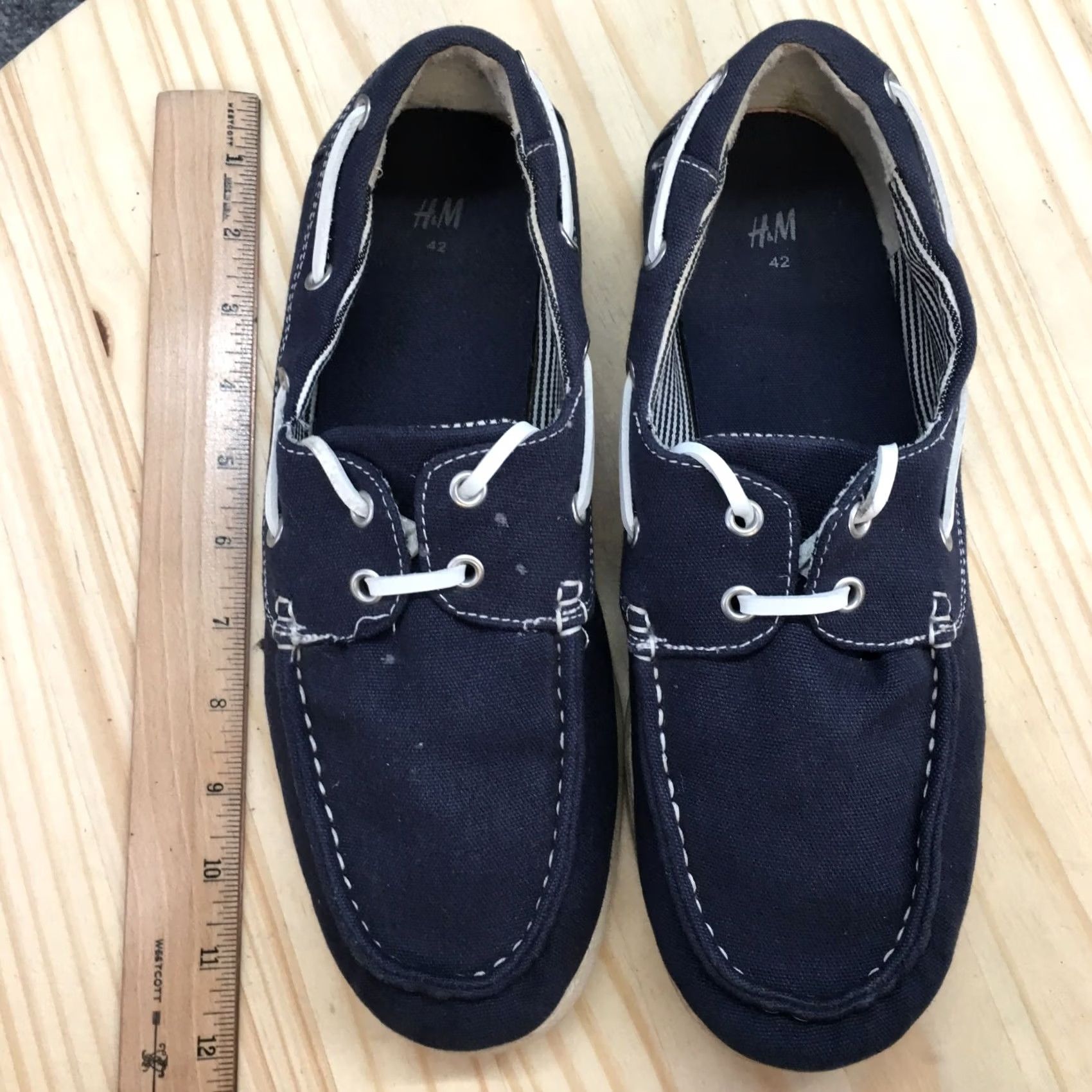 H&M H&M Boat Shoe Mens 42 Blue Fabric Lace Up Low Top Casual Sneakers Size US M / EU 48-50 / 2 - 7 Thumbnail