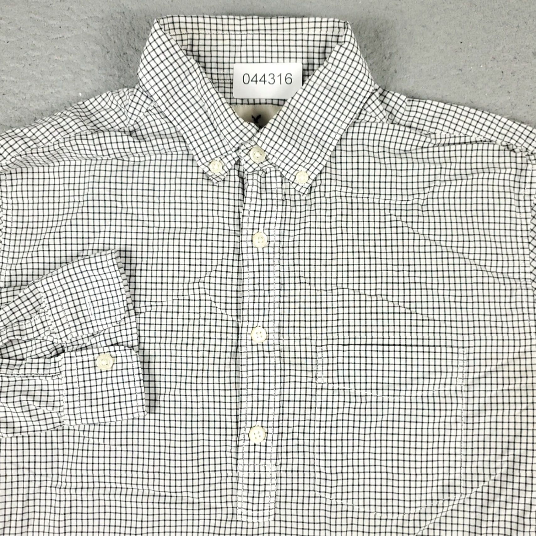American Eagle Outfitters American Eagle Shirt Mens Small Gray Check Button Up Long Sleeve Casual Size US S / EU 44-46 / 1 - 2 Thumbnail