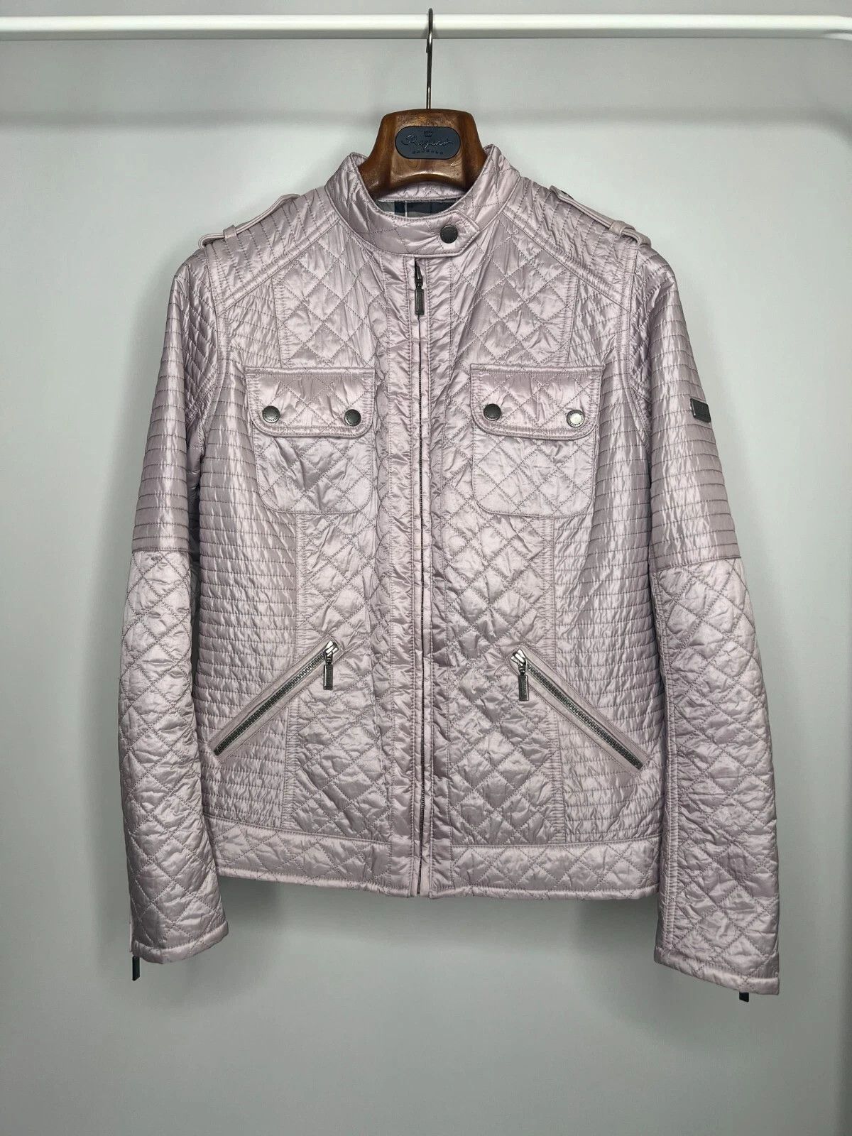 Barbour Barbour International Kleeton Quilted Pink Jacket Size XL / US 12-14 / IT 48-50 - 1 Thumbnail