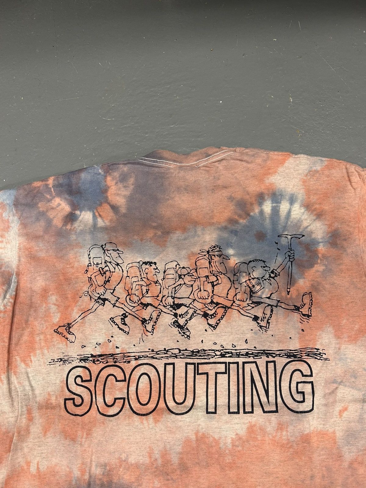 Vintage Crazy Vintage 90s Essential Orange Tye Dye Graphic Tee Shirt Size US XL / EU 56 / 4 - 2 Thumbnail