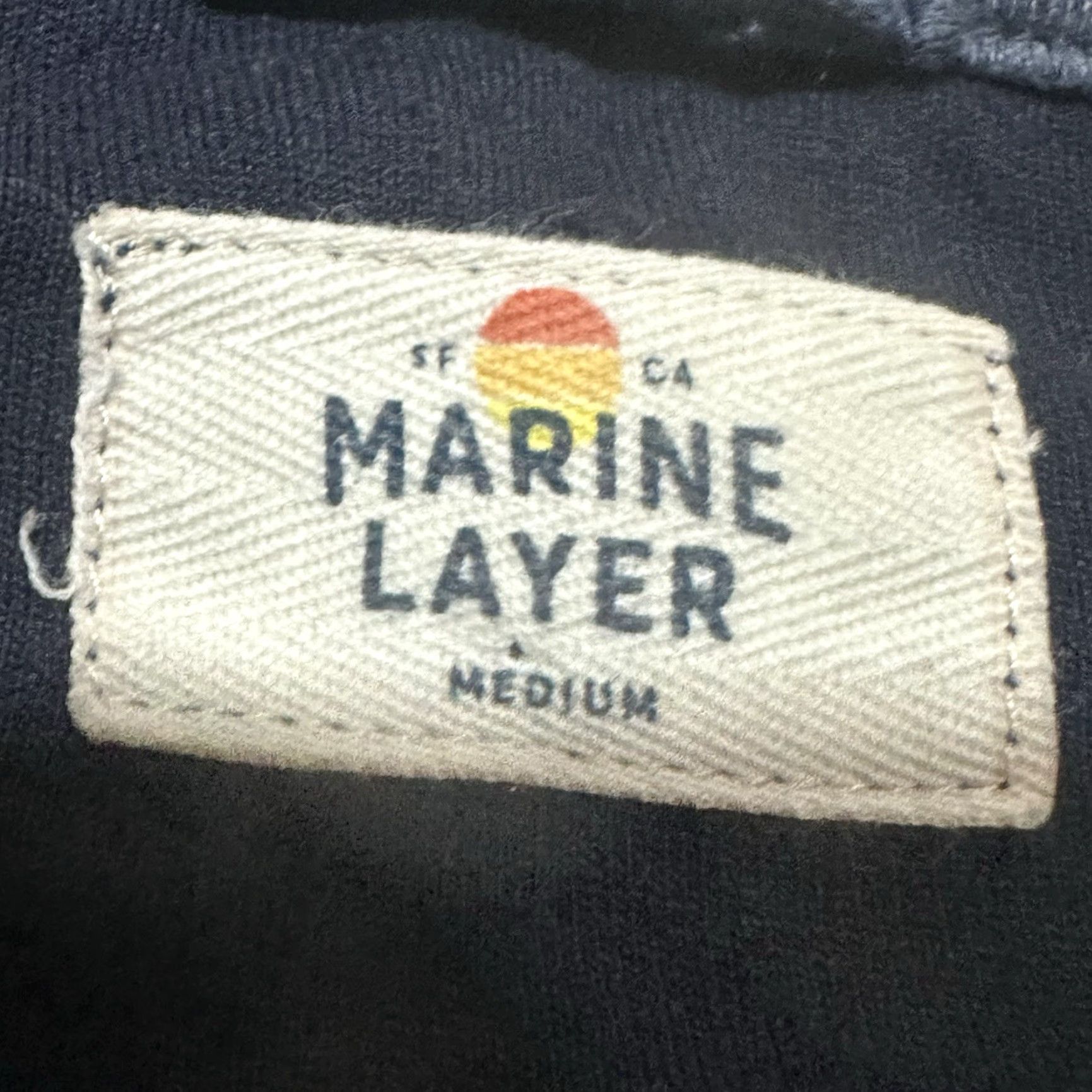 Marine Layer Marine Layer Henley T Shirt Mens Medium Blue Longsleeve Striped Size US M / EU 48-50 / 2 - 4 Thumbnail