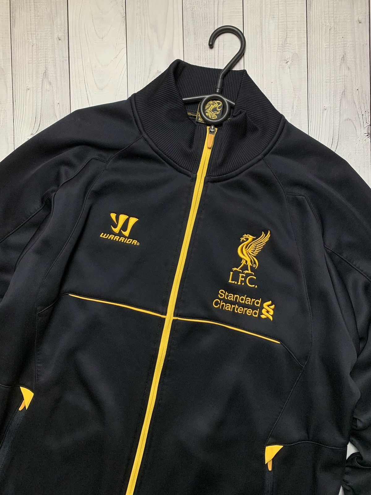 Vintage Vintage Liverpool Warrior black track jacket rare size XL Size US XL / EU 56 / 4 - 2 Thumbnail