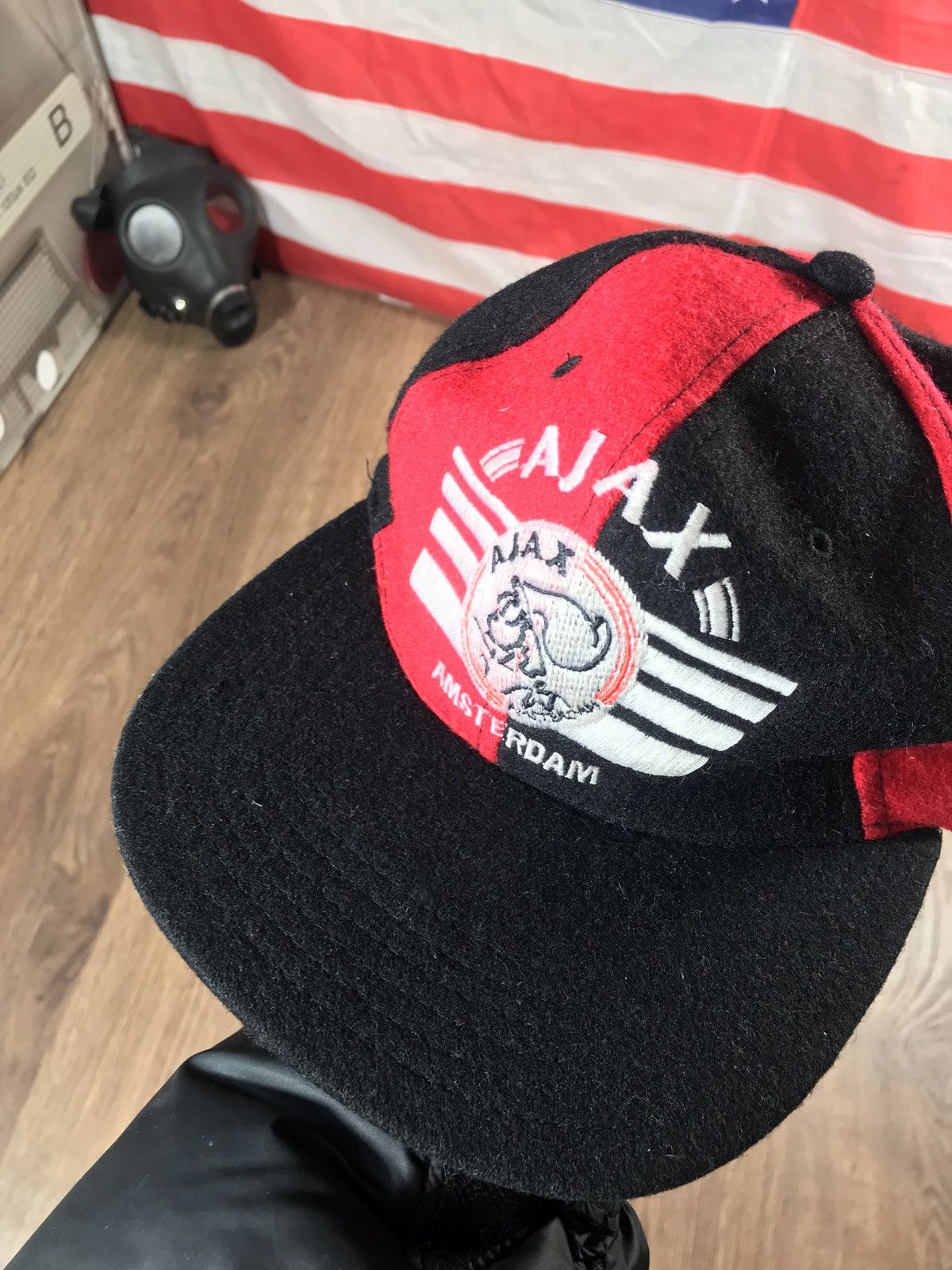 Vintage Vintage AJAX Amsterdam Wool Cap 90s Size ONE SIZE - 2 Thumbnail