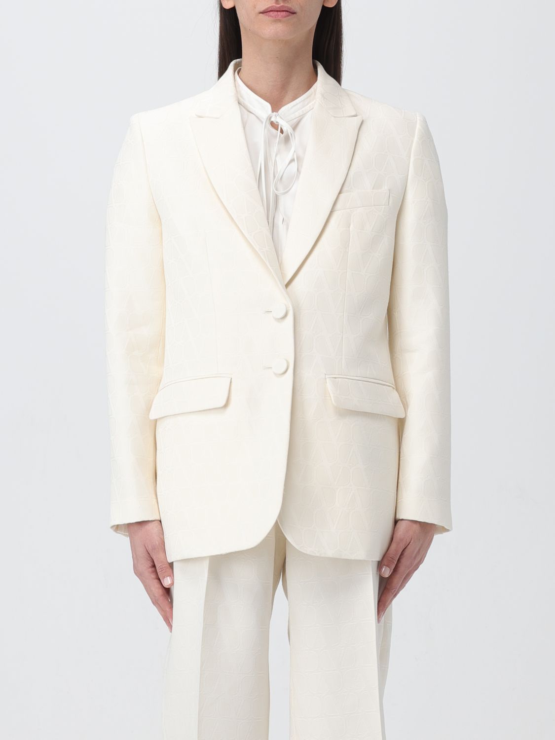 image of Valentino Blazer Woman Ivory, Women's (Size XS)