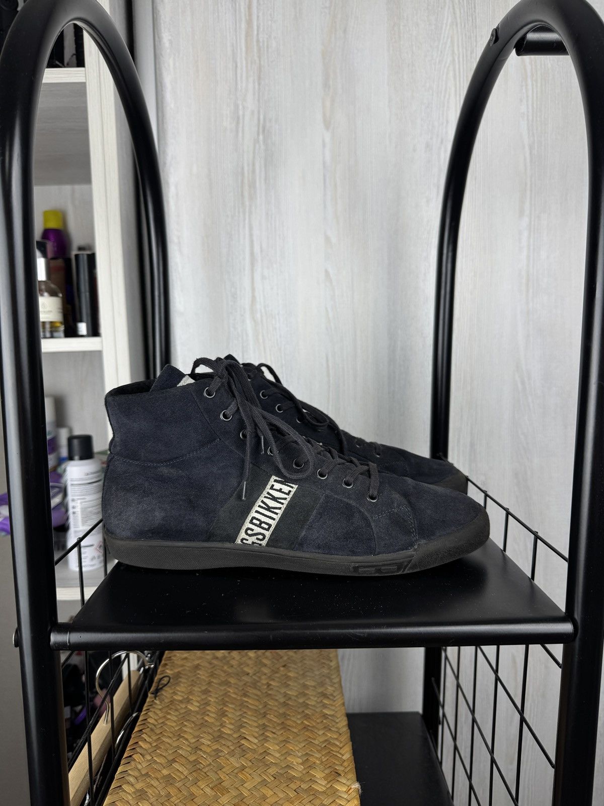 Dirk Bikkembergs Bikkembergs Campus navy blue suede hi-top sneakers size 42 Size US 9 / EU 42 - 1 Thumbnail