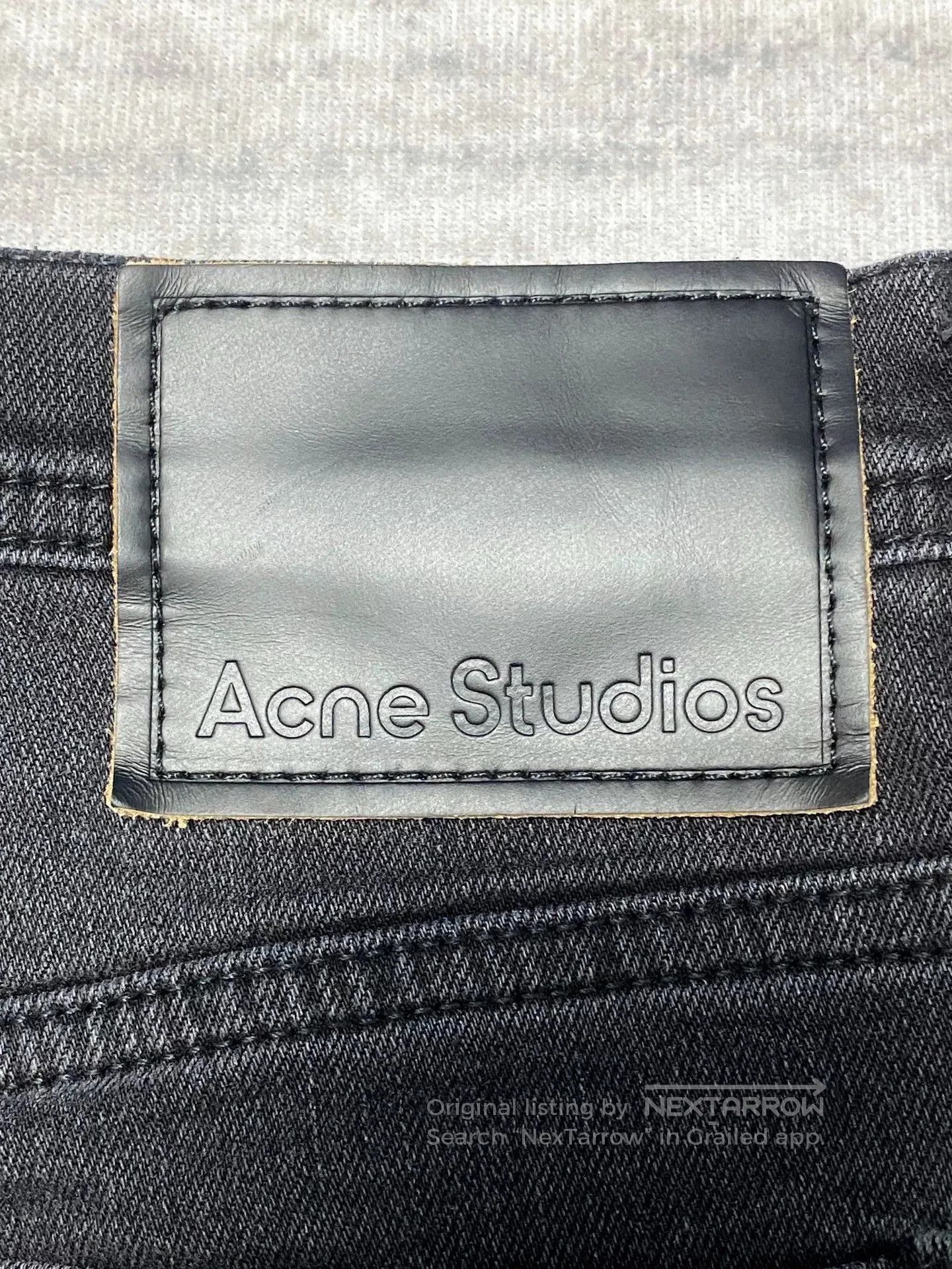 Acne Studios black slim-fit straight-leg jeans. Size US 29 - 7 Thumbnail