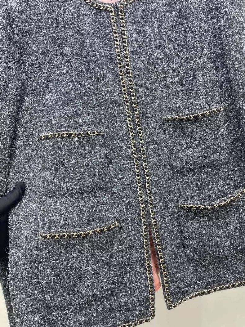 Chanel Chanel Gray classic four-pocket chain jacket 2504-Nextarrow Size S / US 4 / IT 40 - 4 Thumbnail