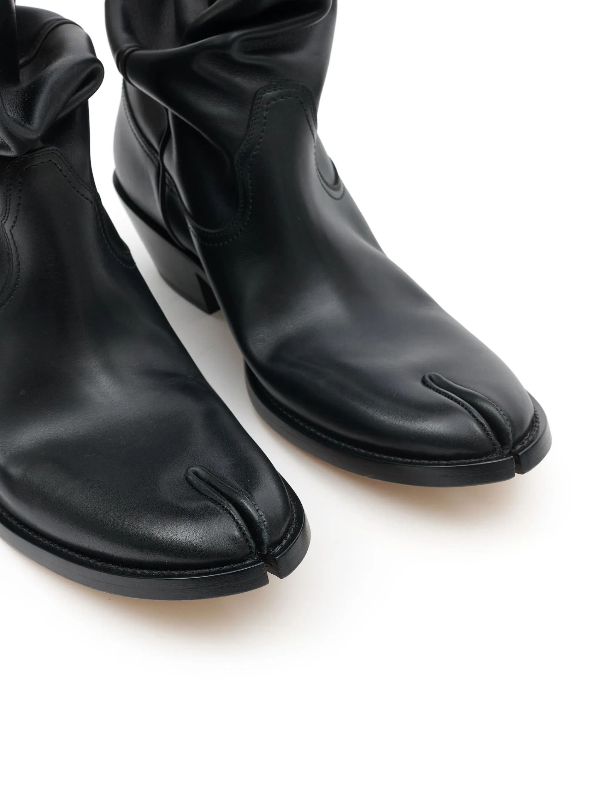 Maison Margiela o1w1db11225 Tabby Western Leather Boots in Black Size US 8 / IT 38 - 4 Thumbnail