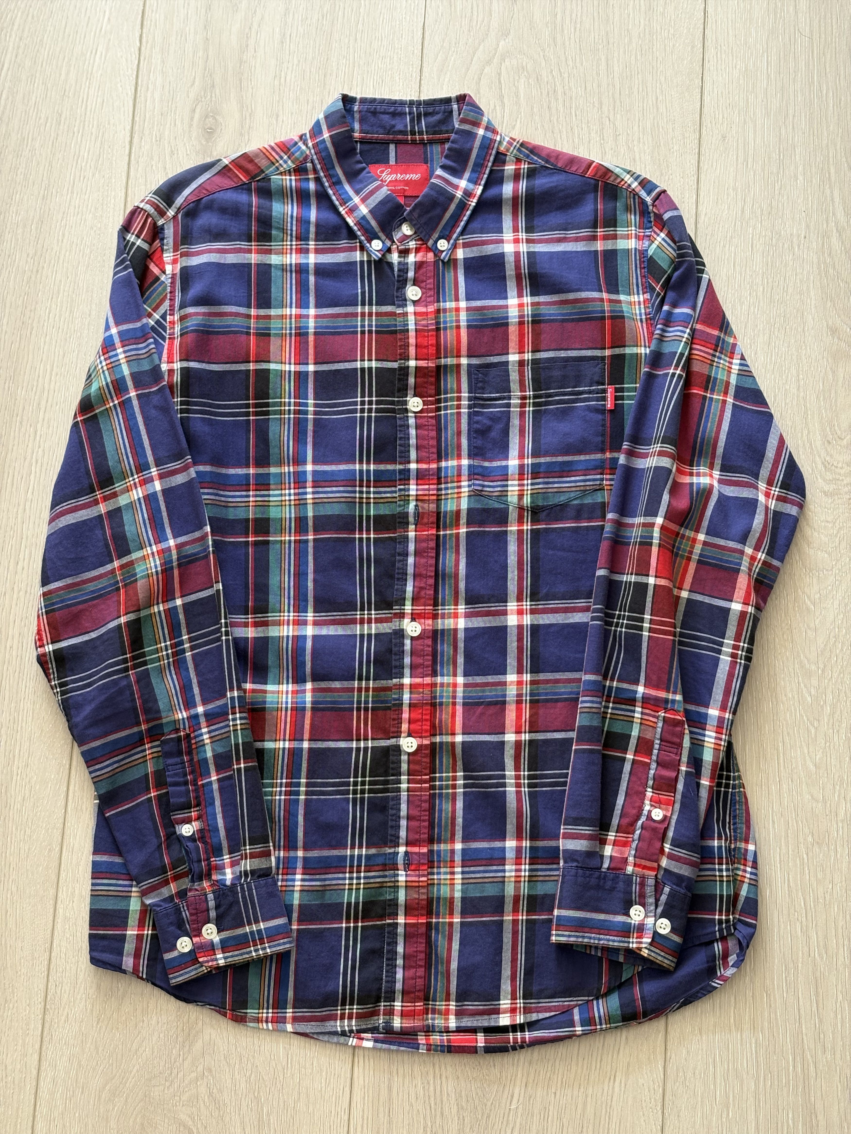 トップス Supreme Loose Fit Mini Plaid S/S Shirt Supreme Loose Fit Mini Plaid S/S Shirt Black Men's - SS24 - US