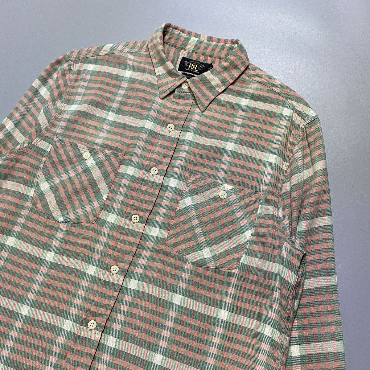 RRL Ralph Lauren Flannel Button Shirt Size US L / EU 52-54 / 3 - 2 Thumbnail