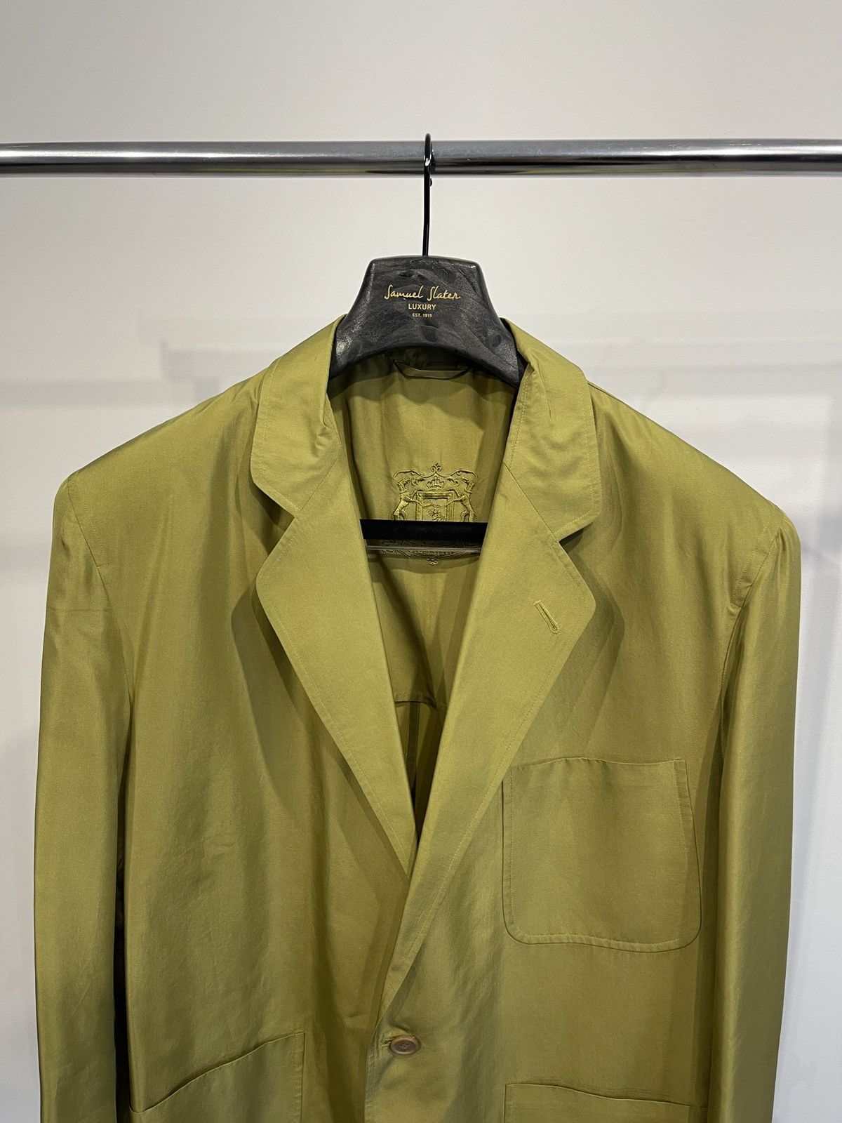 Trussardi 🔥Vintage trussardi silk blazer classic jacket sport coat Size 44R - 3 Thumbnail