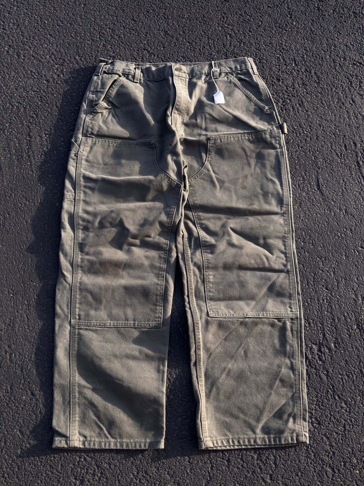 Carhartt × Vintage Carhartt Carpenter Dungaree Double Knee Forest Green Pants Size US 38 / EU 54 - 1 Thumbnail