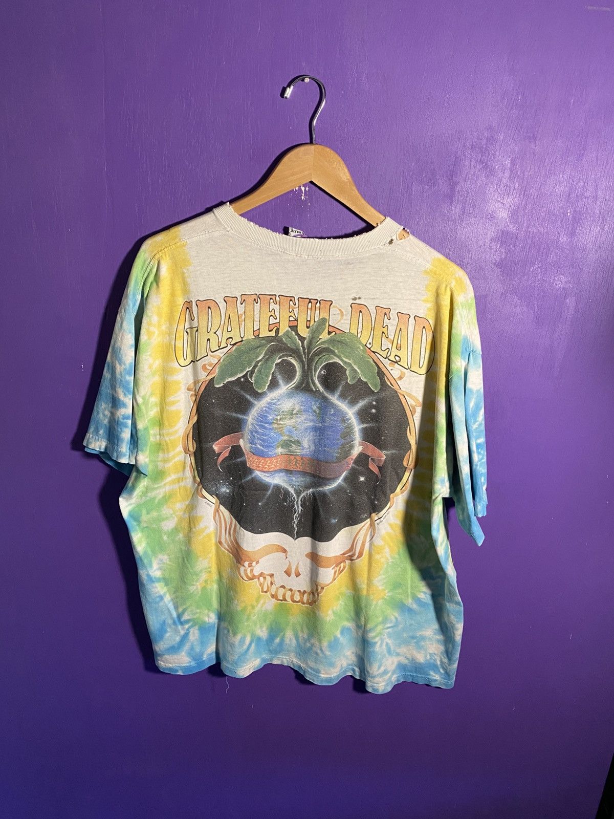 Vintage Vintage 90s Grateful Dead turnip farmer tie dye tee Size US XL / EU 56 / 4 - 2 Thumbnail