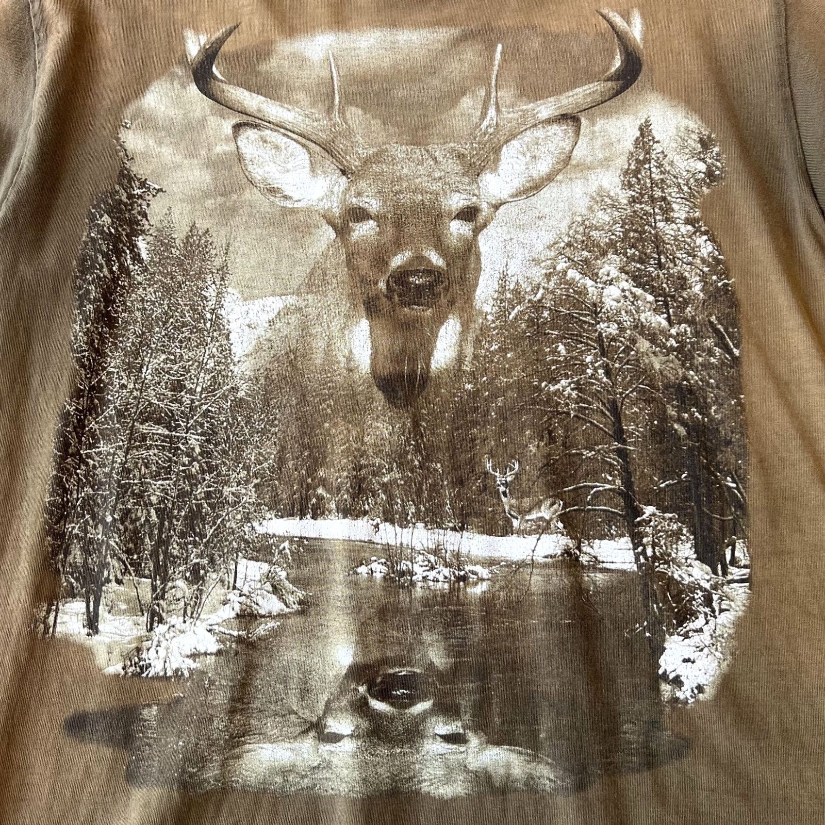 Vintage NCC Apparel Shirt Mens Large Brown Deer Wildlife Nature Graphic Outdoors Vintage Size US L / EU 52-54 / 3 - 2 Thumbnail