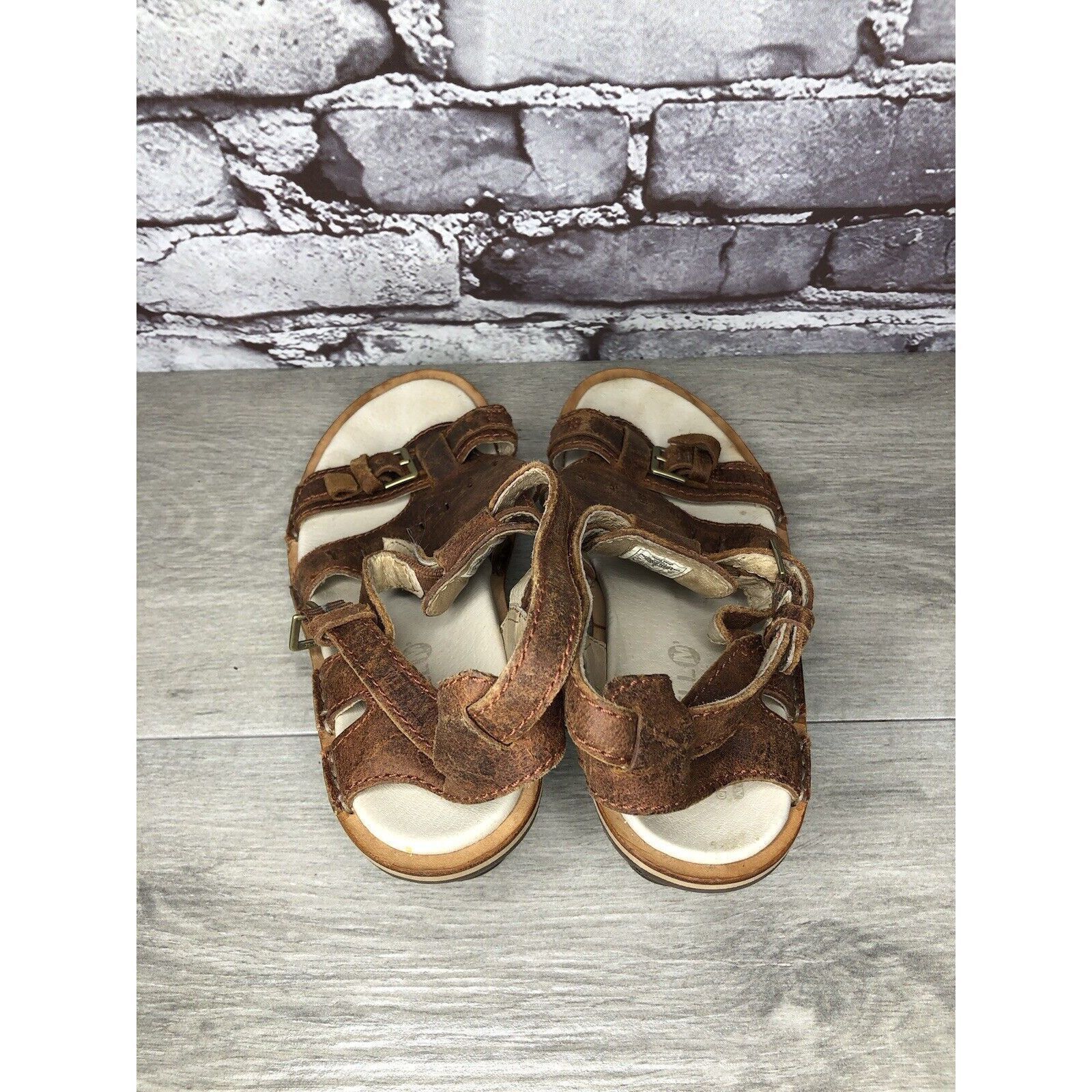 Merrell Merrell Sirah Prairie Brown Leather Wedge AnkleStrap Sandals Size US 7 / IT 37 - 6 Thumbnail