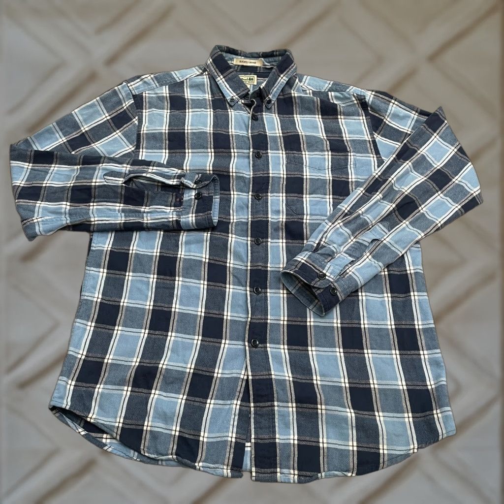 Vintage VINTAGE L.L. Bean Flannel Shirt Mens Medium Blue Plaid Cotton Casual Western Outdoor Size US M / EU 48-50 / 2 - 1 Thumbnail