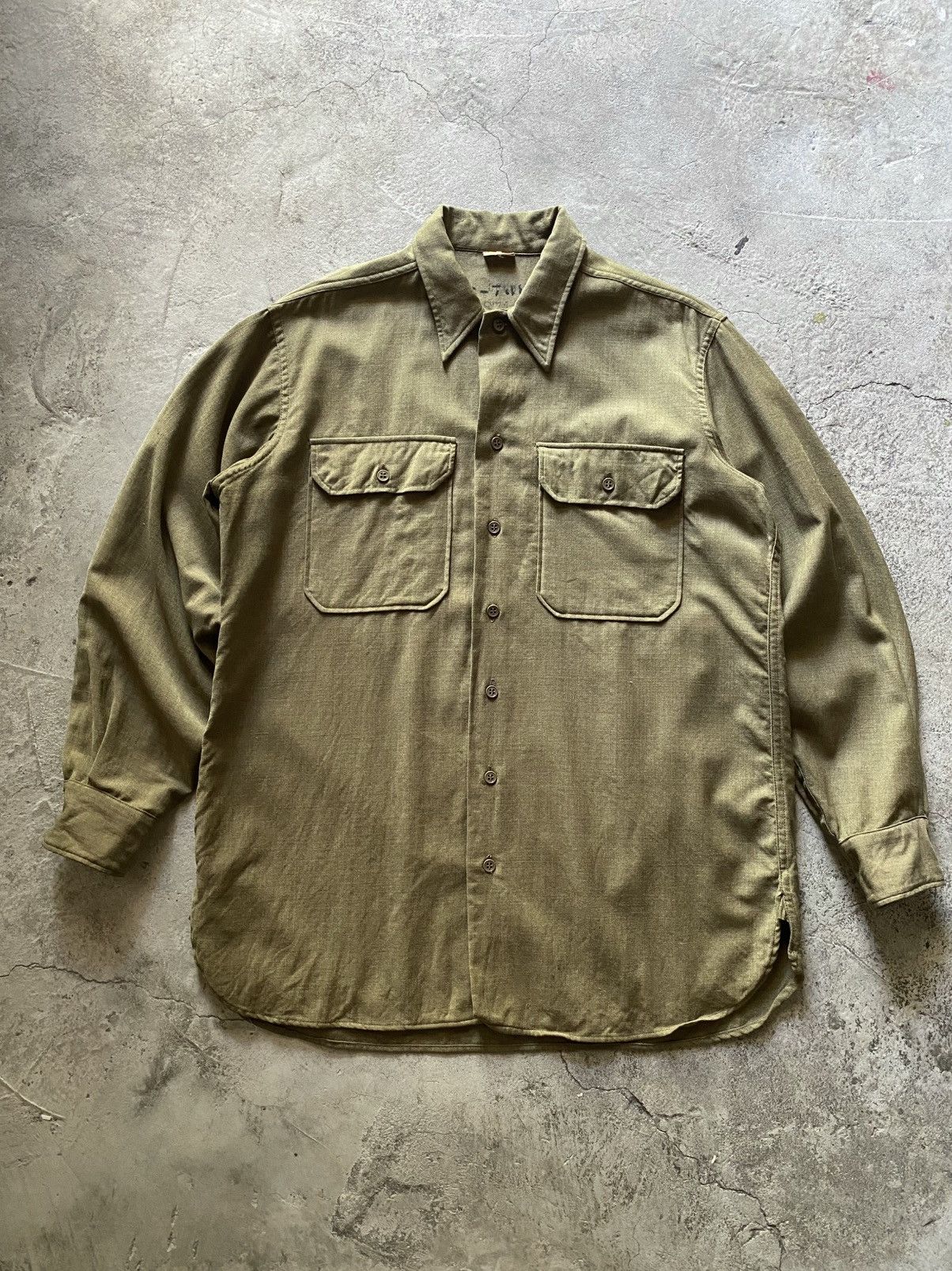 Other Vintage 1940s WWII US Army Wool field shirt military Uniform Size US XL / EU 56 / 4 - 1 Thumbnail