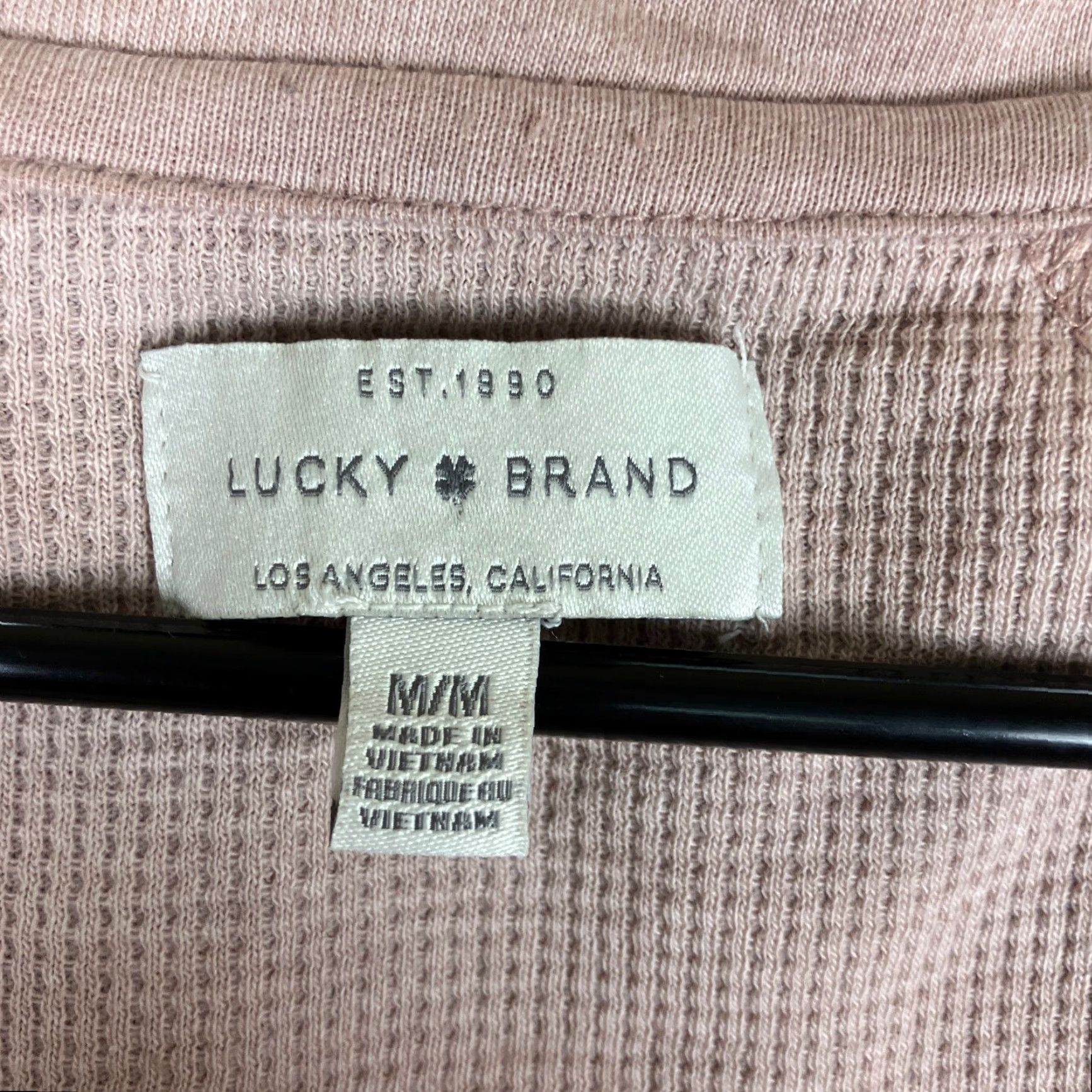 Lucky Brand Lucky Brand Womens Shirt Tan V Neck Long Sleeve Boxy Oversized Side Slits M Size M / US 6-8 / IT 42-44 - 6 Thumbnail