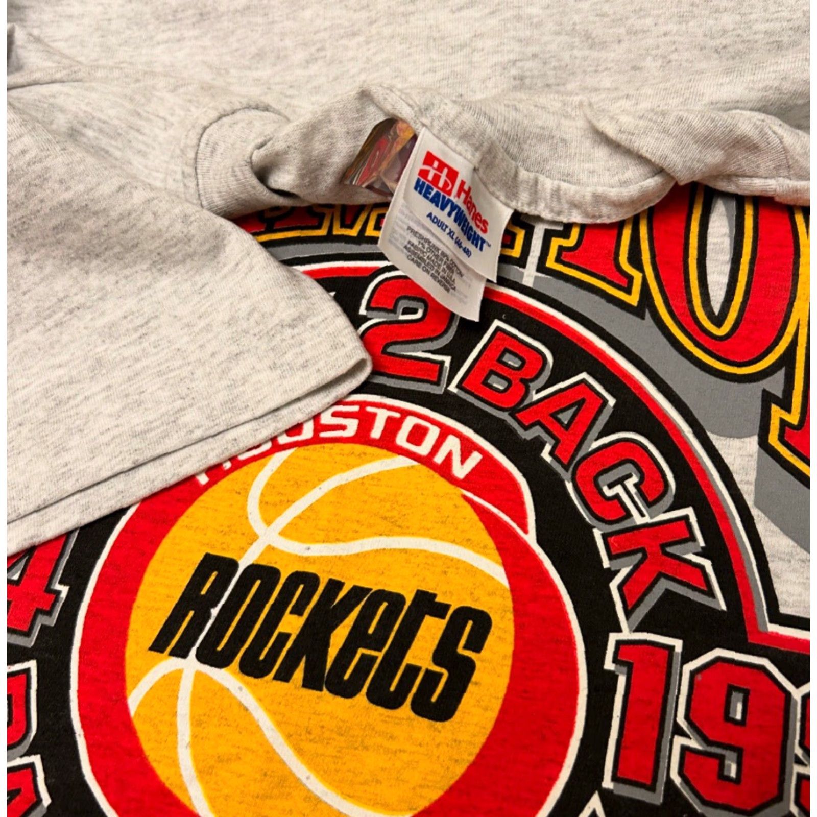 NBA VINTAGE 90s Houston Rockets NBA Back 2 Back Champions 1995 VTG Shirt Mens XL Gray XL Mens 90s Houston Rockets NBA Back 2 Back Champions Shirt Size US XL / EU 56 / 4 - 2 Thumbnail