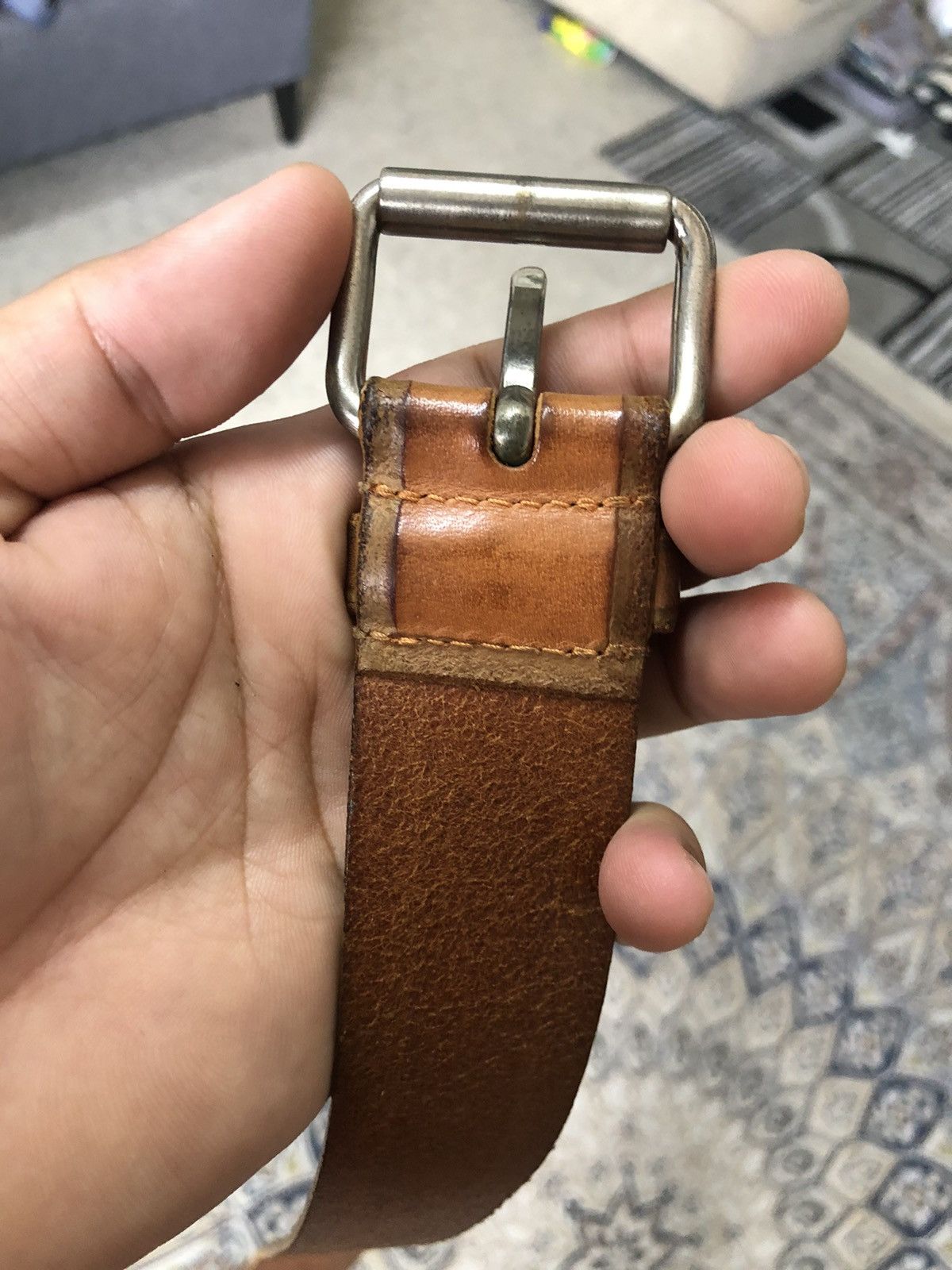 Jil Sander Vintage Jil Sander Brown Leather Belt Size ONE SIZE - 12 Thumbnail