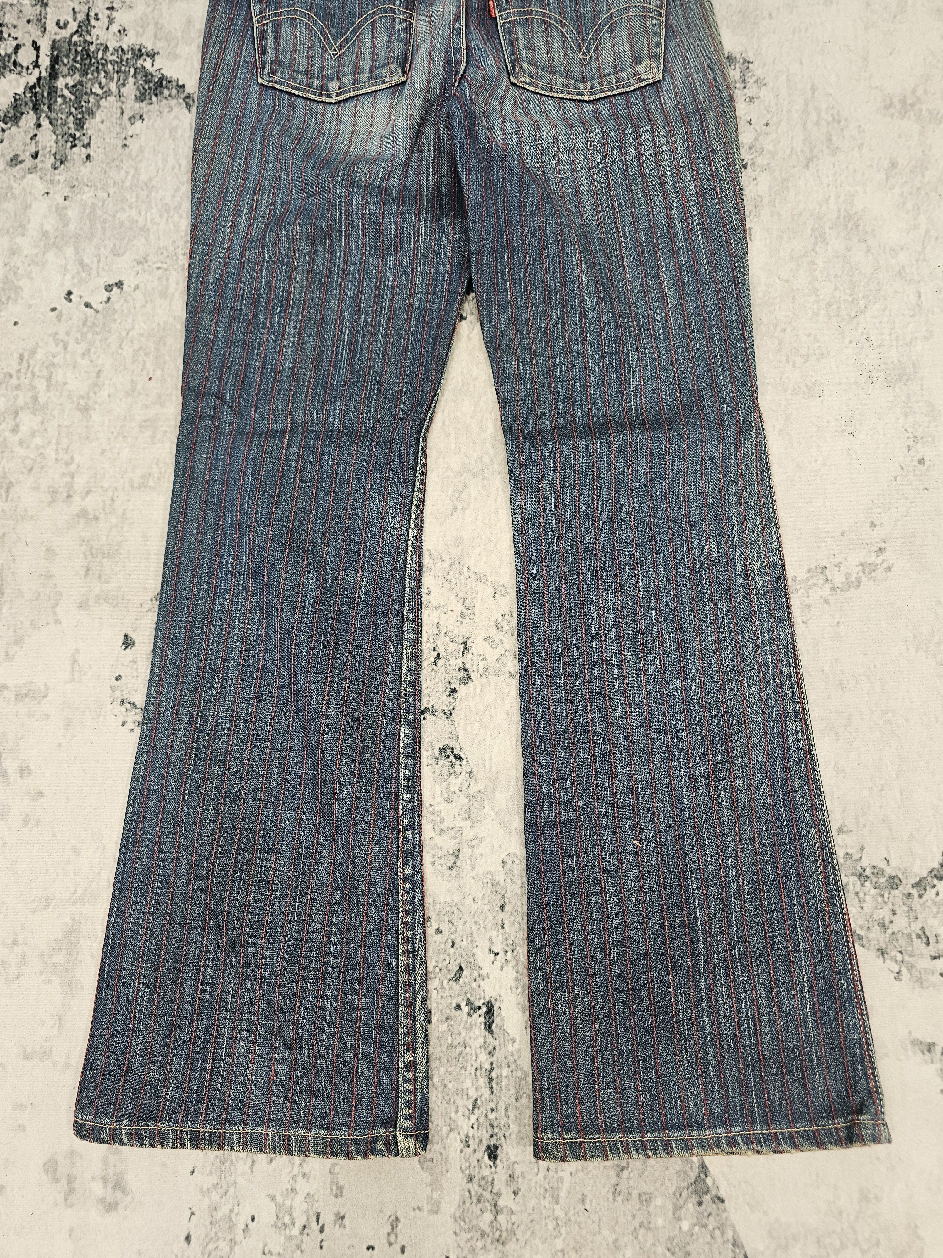 Levi's Vintage Clothing Vtg LEVIS Women Redloop Boot Cut Flare Striped Jeans L0540 Size 26" / US 2 / IT 38 - 4 Thumbnail