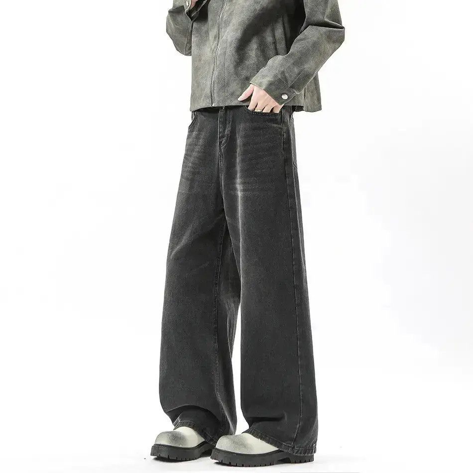 Japanese Brand Retro loose straight leg wide leg jeans Size US 32 / EU 48 - 6 Thumbnail