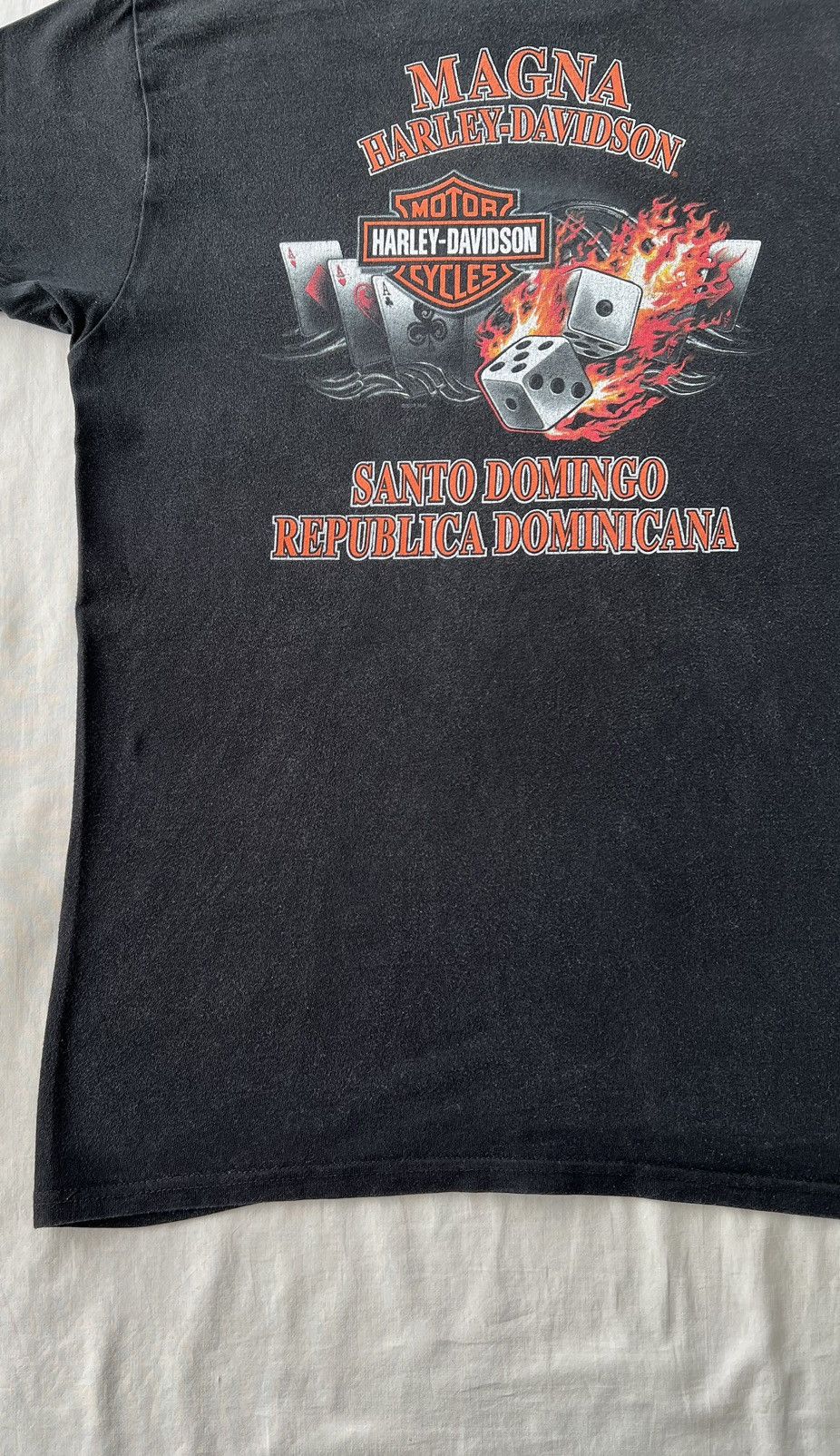 Harley Davidson Vintage 2013 Harley Davidson Eagle Fire Flame Black T-shirt Size US L / EU 52-54 / 3 - 18 Thumbnail