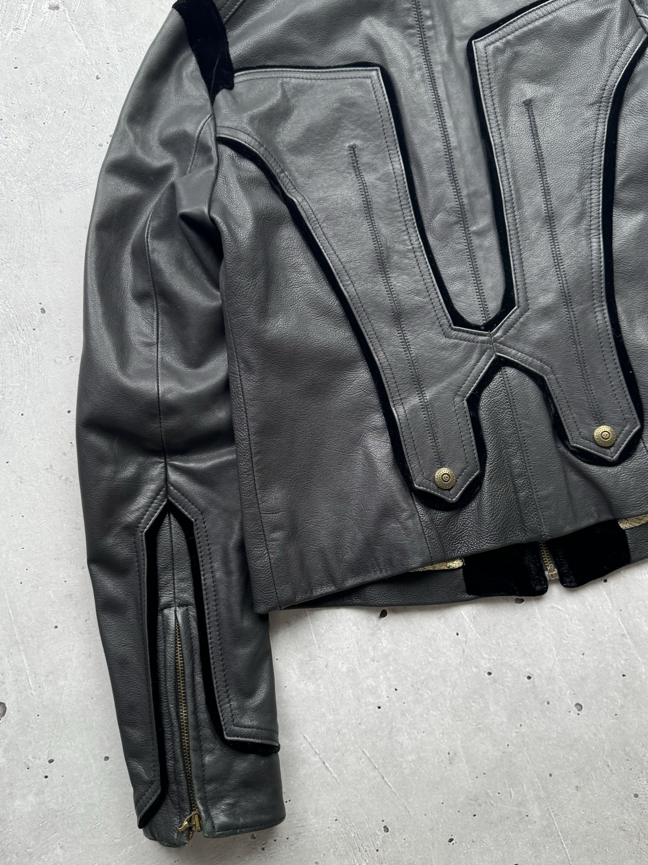 Just Cavalli × Roberto Cavalli × Vintage Just Cavalli Vintage Zipped Leather Jacket Size M / US 6-8 / IT 42-44 - 15 Thumbnail